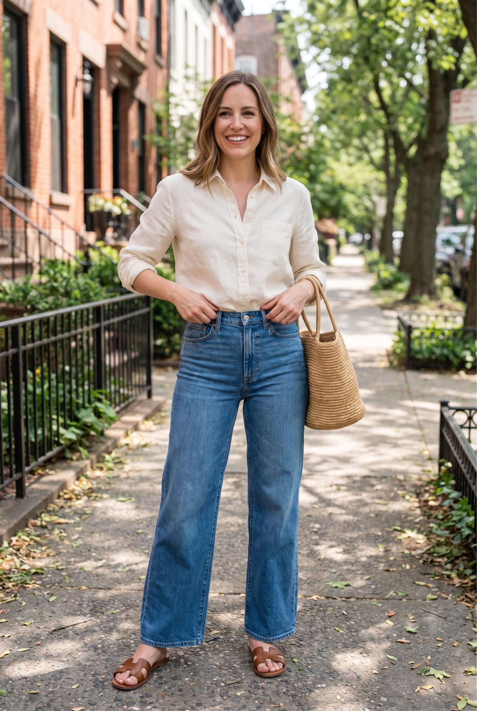 Use a Partial Tuck to Create Waist Definition Without Looking Overstyled