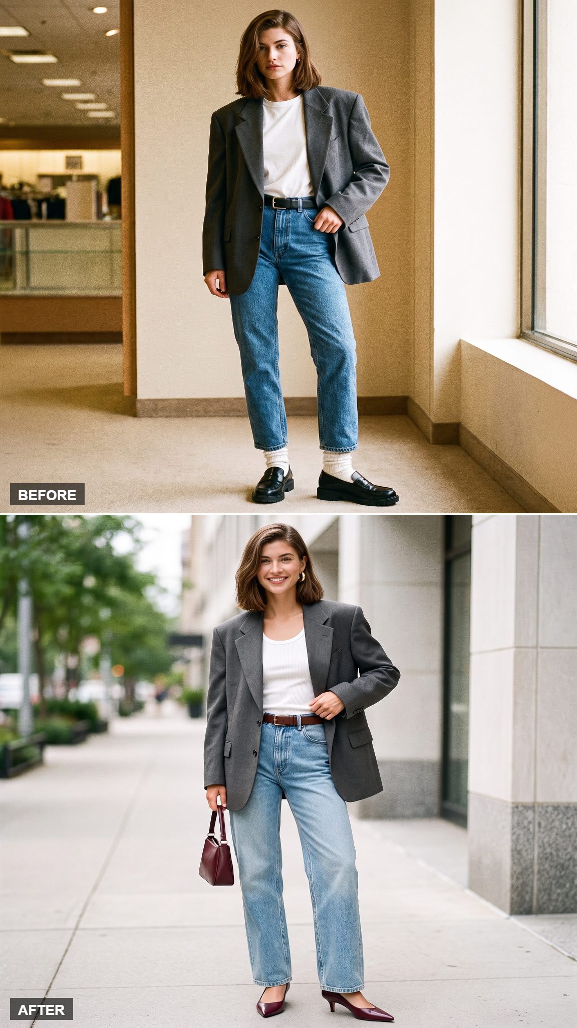White Ribbed Tank, Wide-Leg Jeans, No Apologies