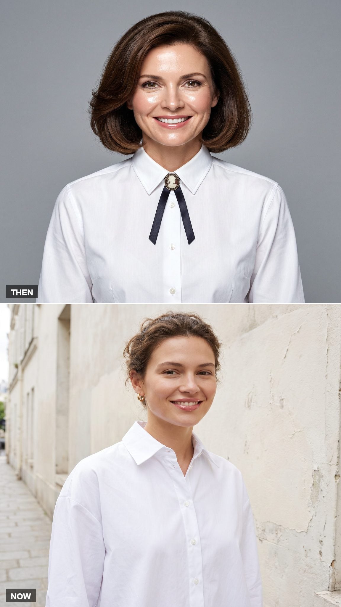 The White Shirt Buttoned to the Chin