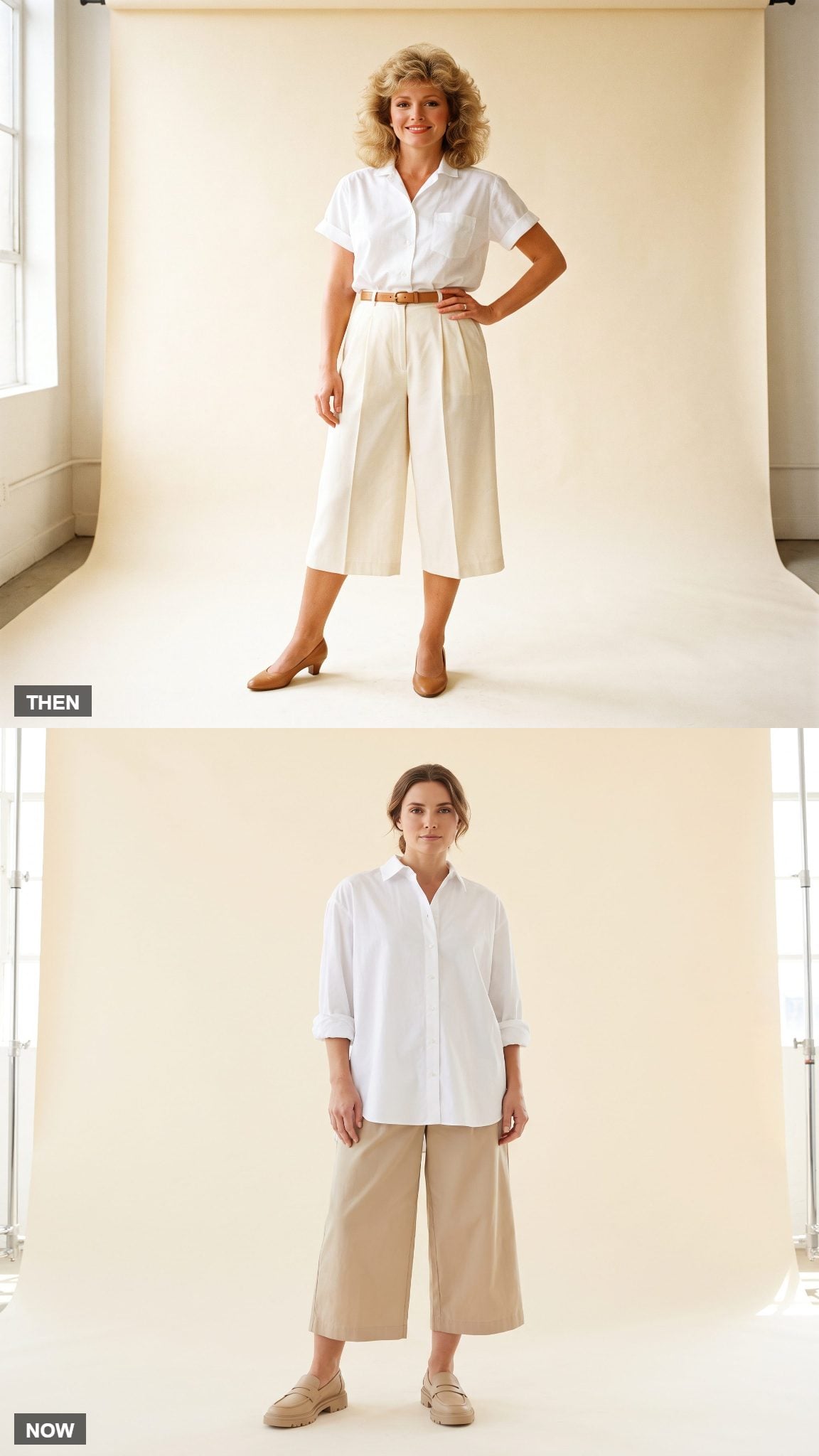 The White Shirt With Culottes