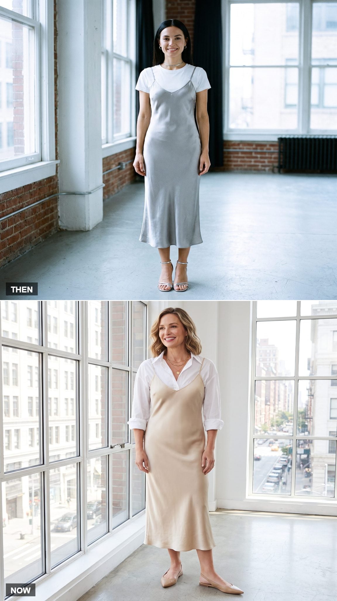 The White Shirt Under a Slip Dress