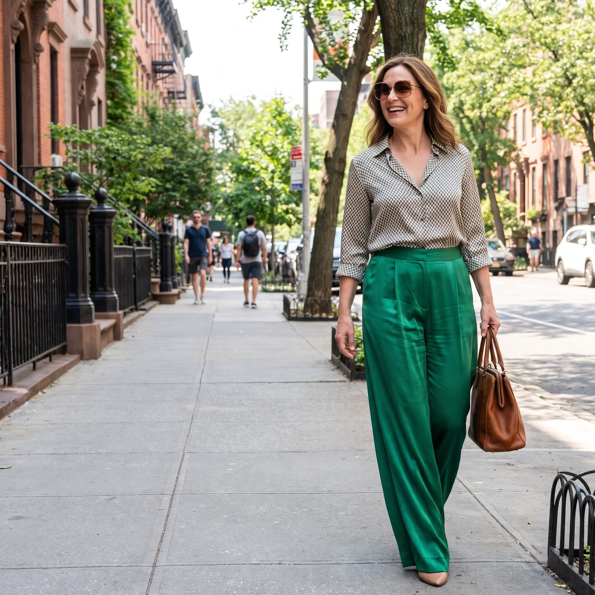 Wide-Leg Palazzo Pants in a Slippery Satin