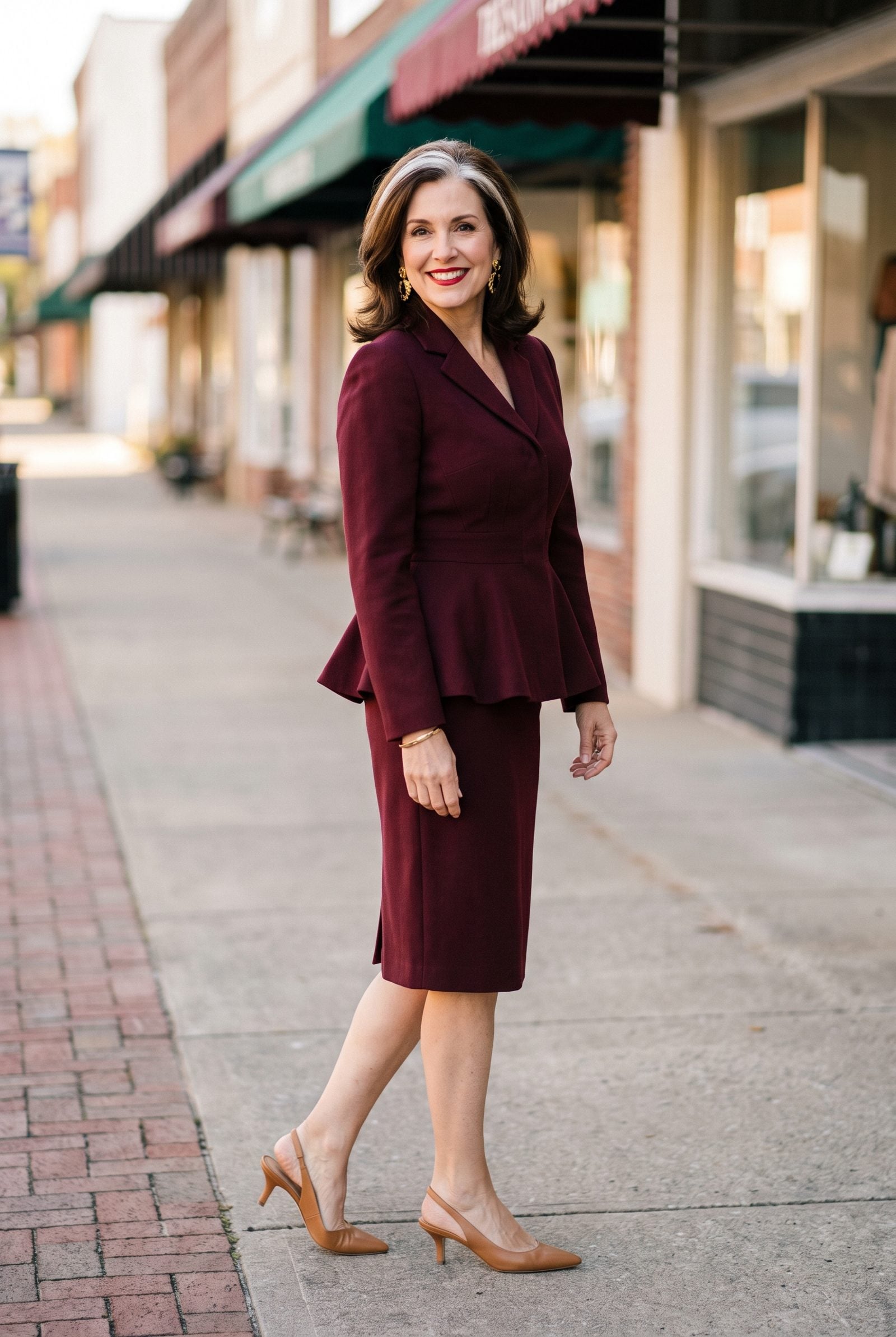 The 1940s Peplum Jacket With a Pencil Skirt