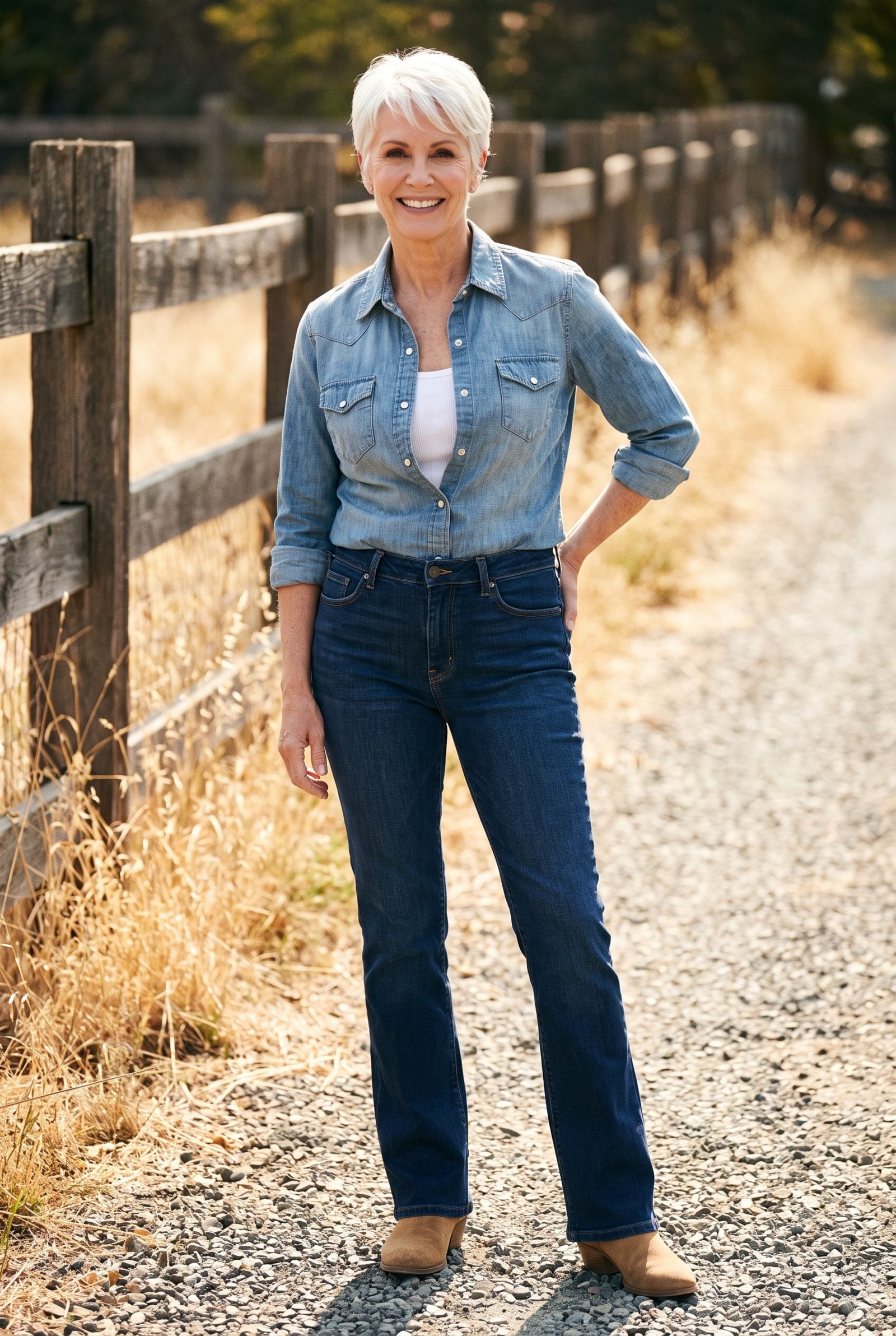 The 1970s Pearl-Snap Shirt With Bootcut Jeans