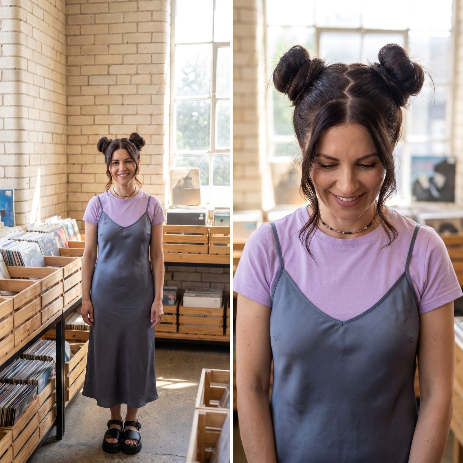 The 1990s Zigzag-Parted Mini Buns, Playful Sectioning Captured the Decade's Experimental Side