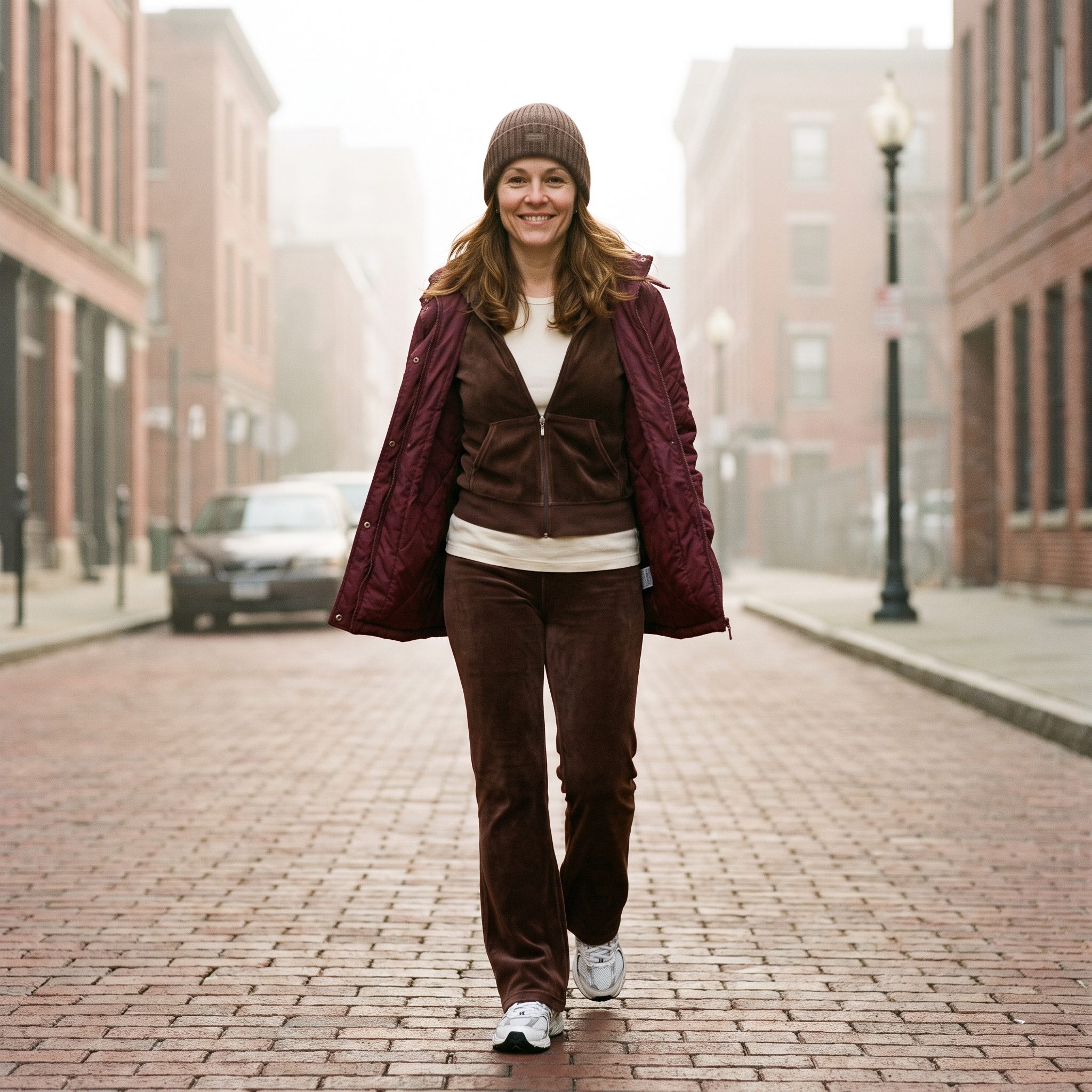 2002: Chocolate Velour and Burgundy Quilting