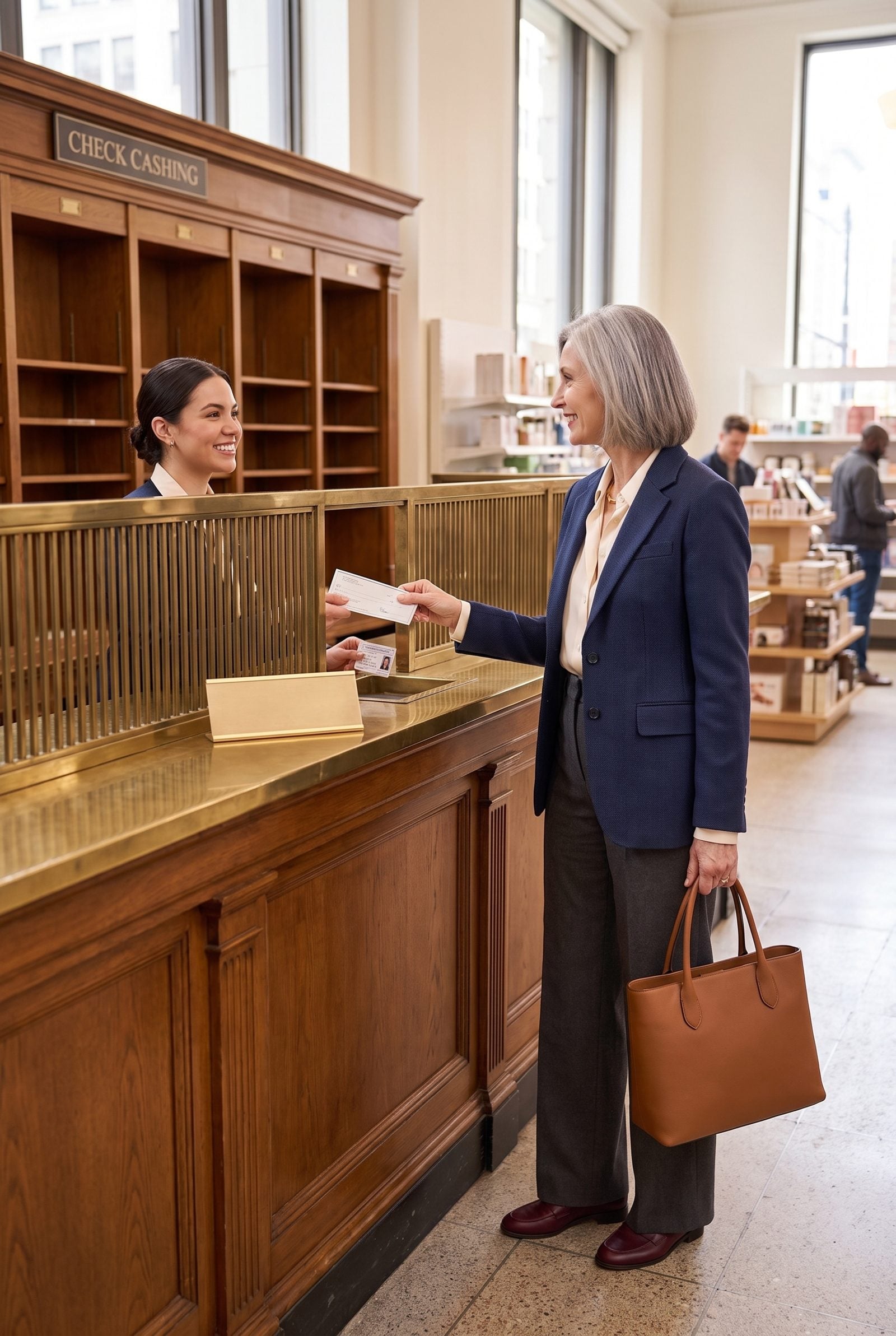 Banking Counters That Cashed Customers' Personal Checks