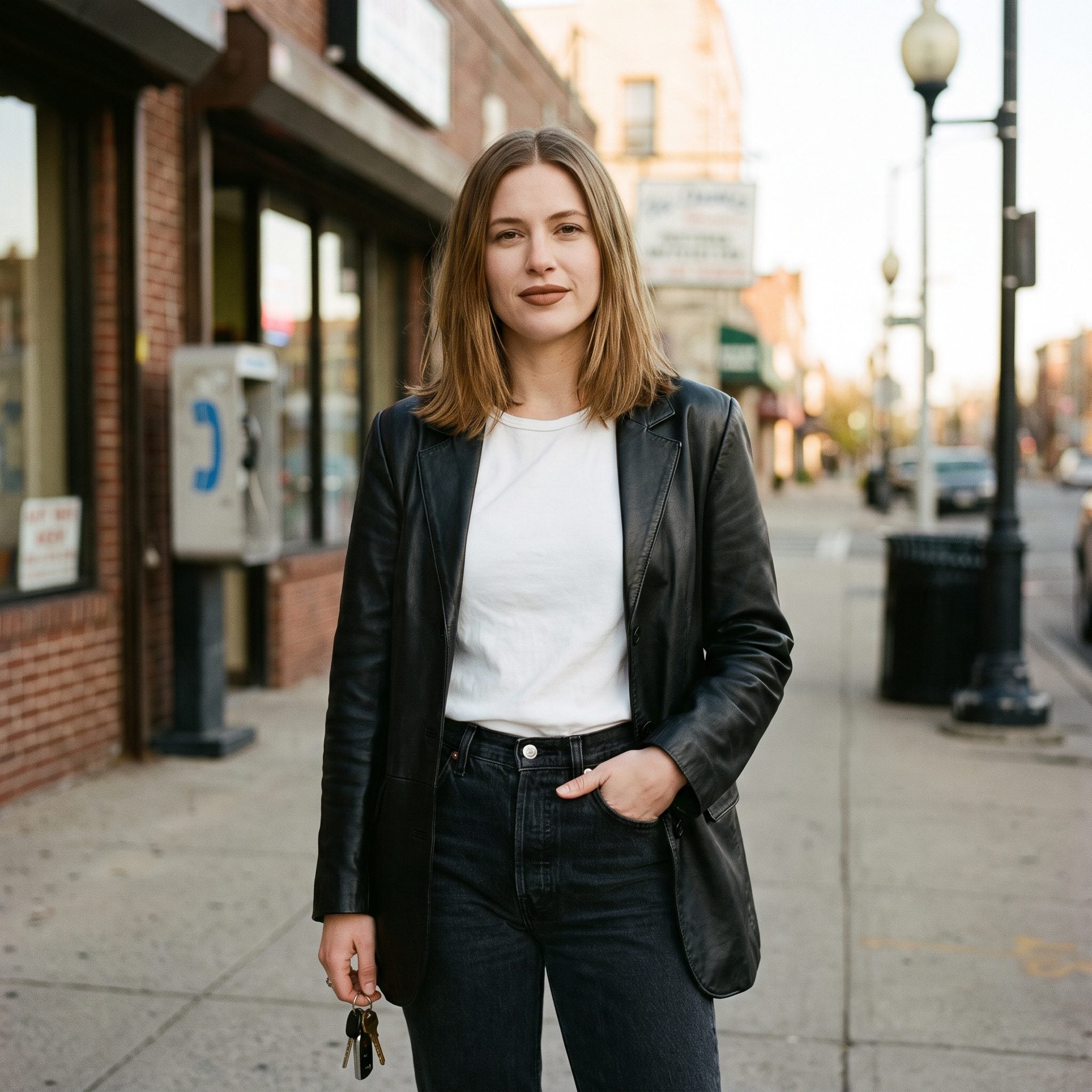 The Black Leather Blazer That Made Jeans Look Intentional