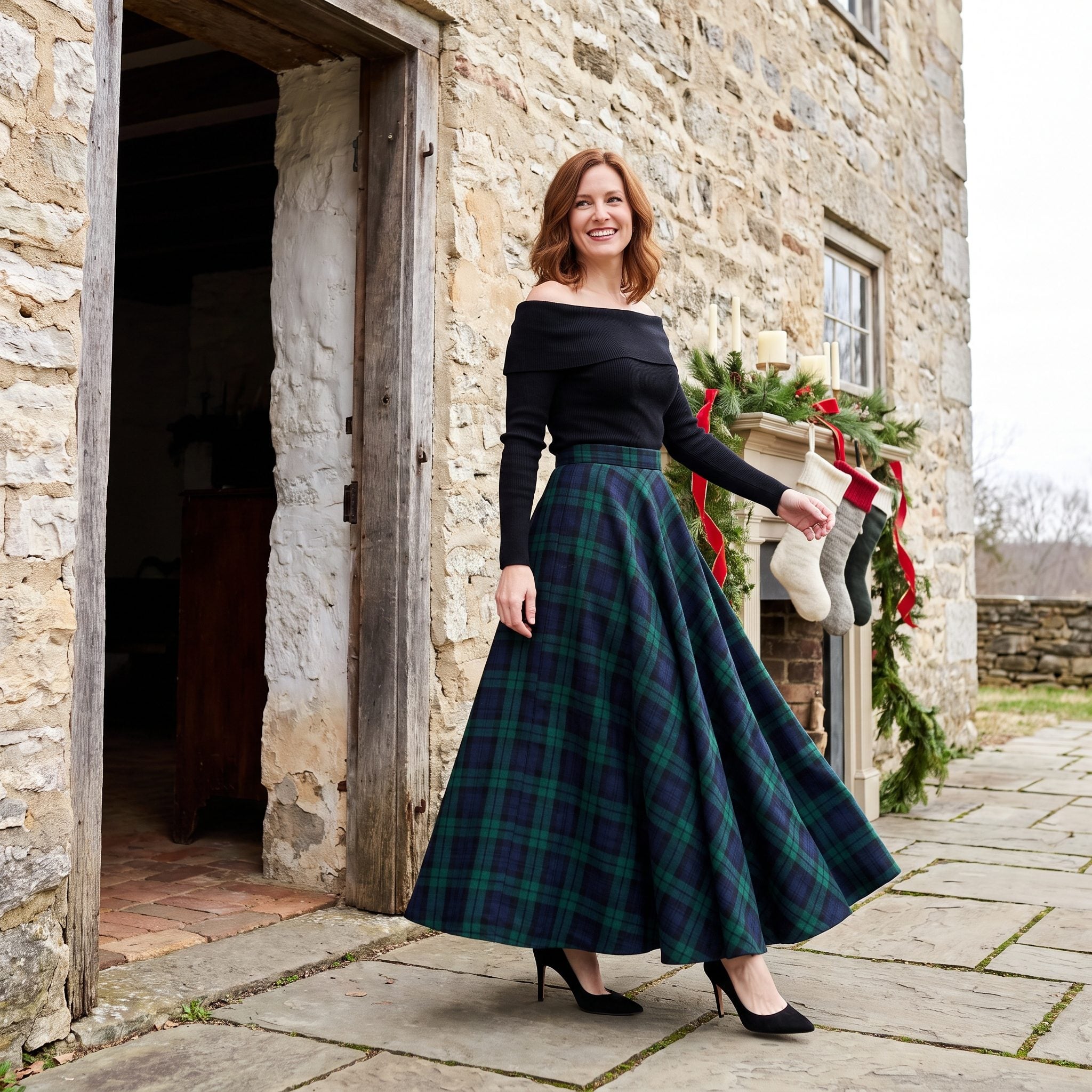 The Black-Watch Tartan Evening Skirt
