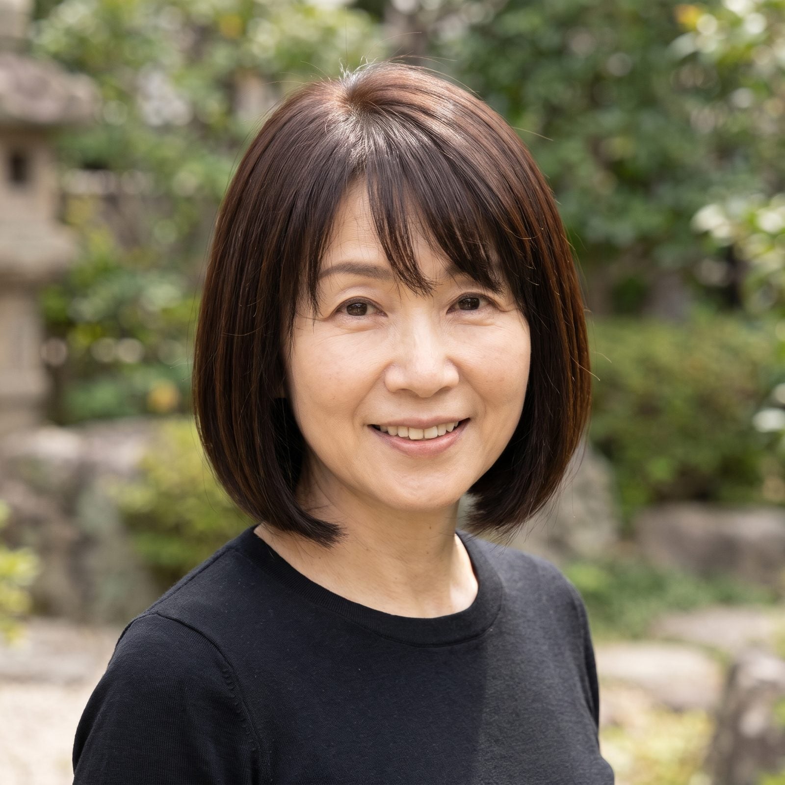 Blunt Bob With Wispy Curtain Bangs