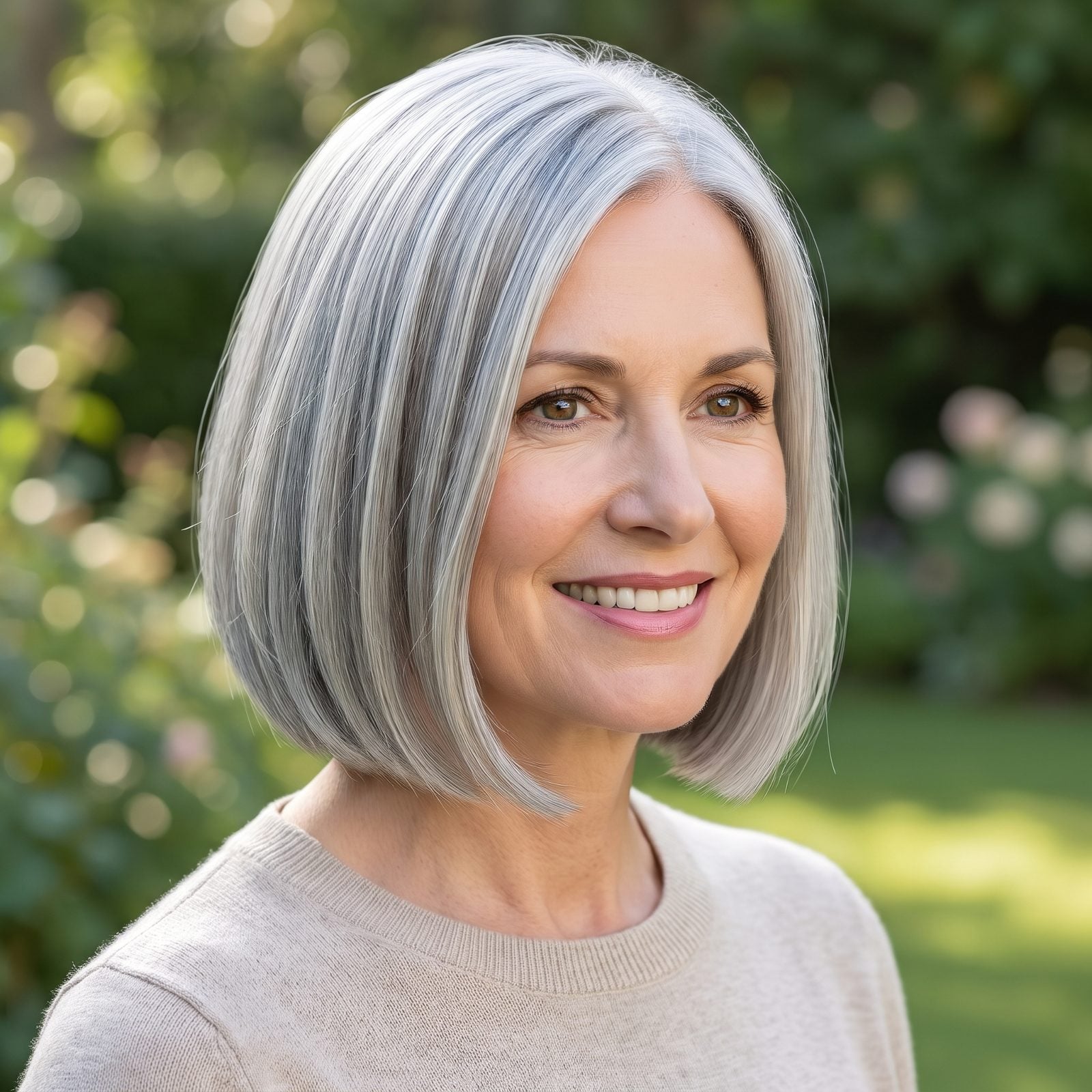 Blunt Chin-Length Bob With a Clean Perimeter