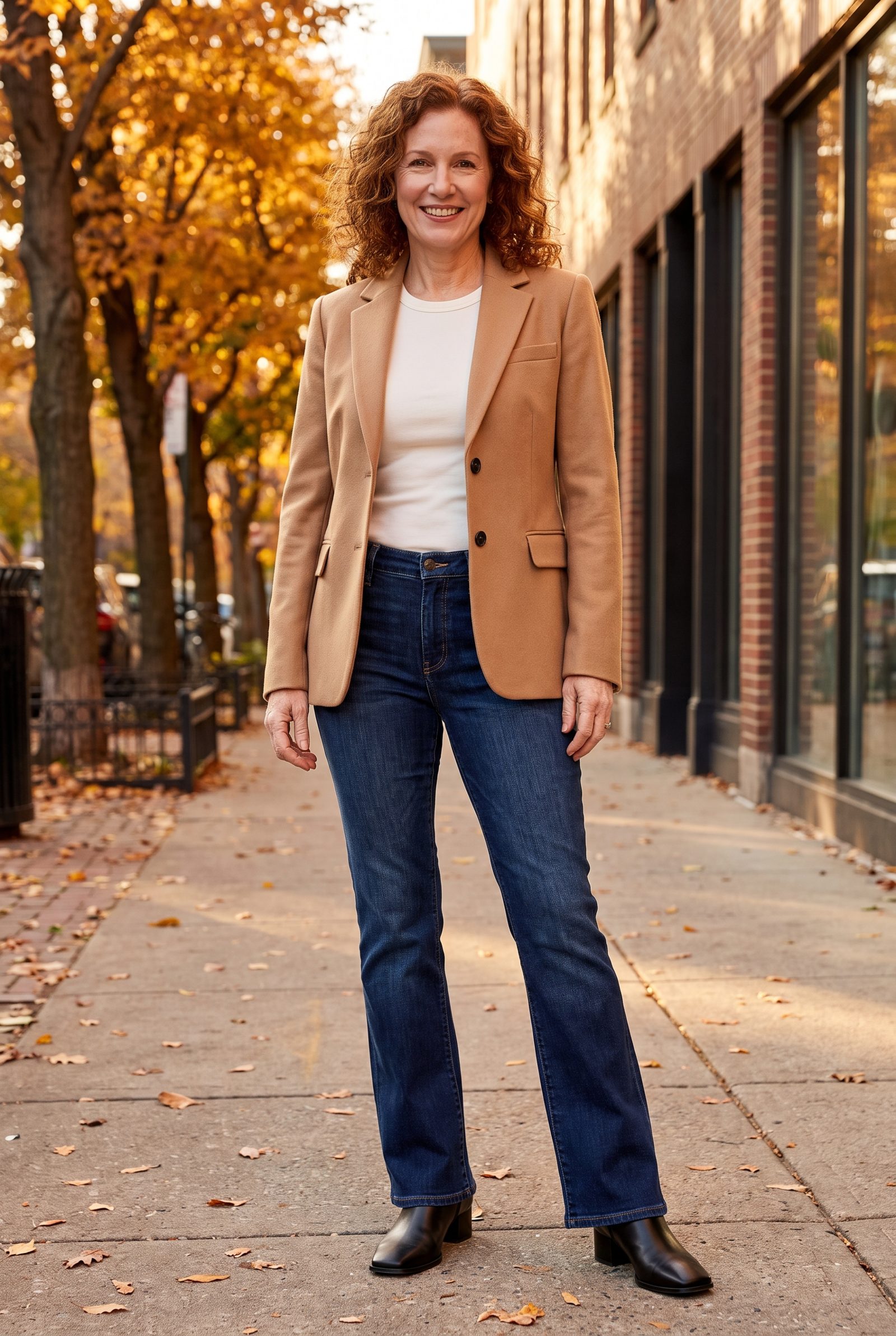 Bootcut Jeans With Sleek Square-Toe Boots