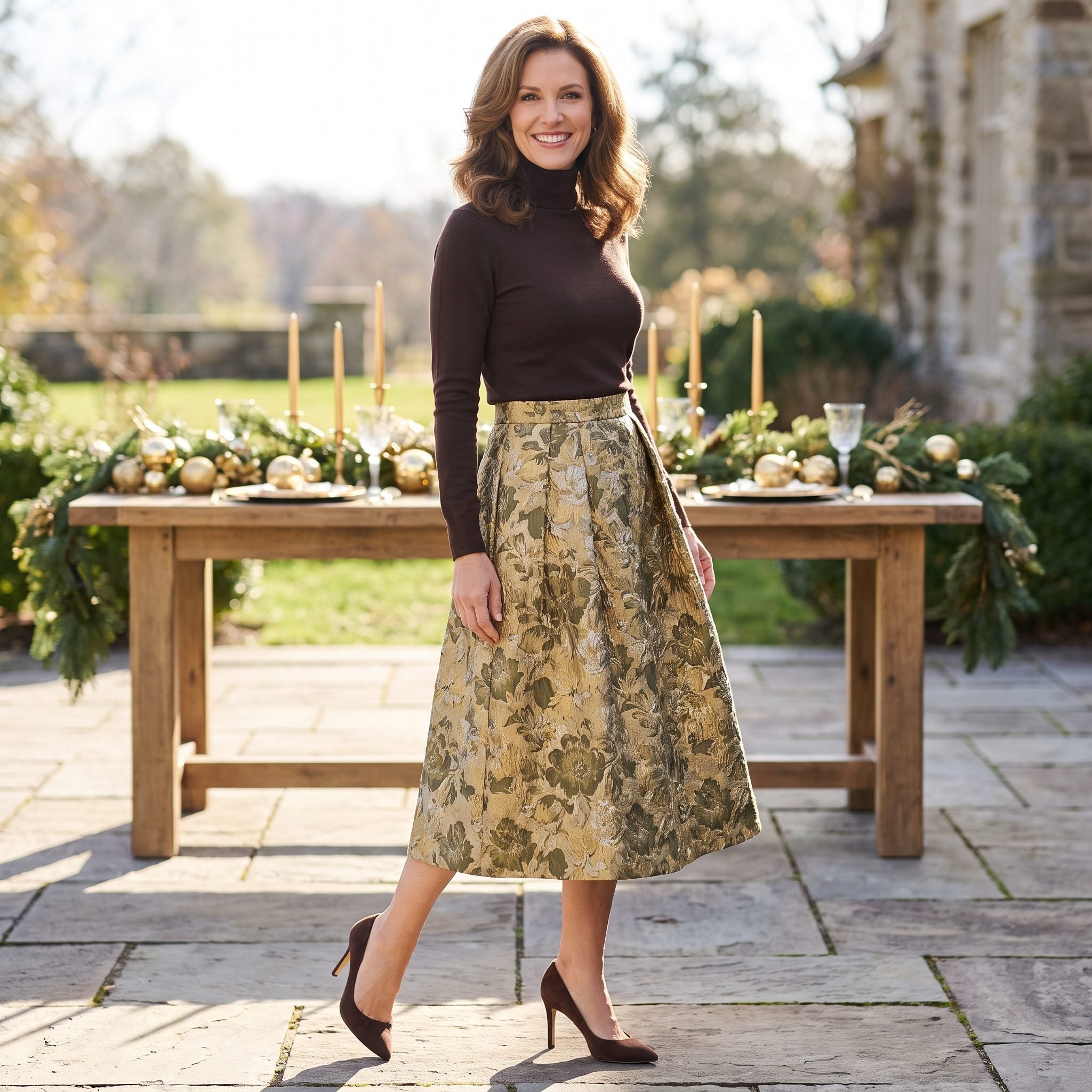 The Brocade Party Skirt Woven to Catch the Candlelight