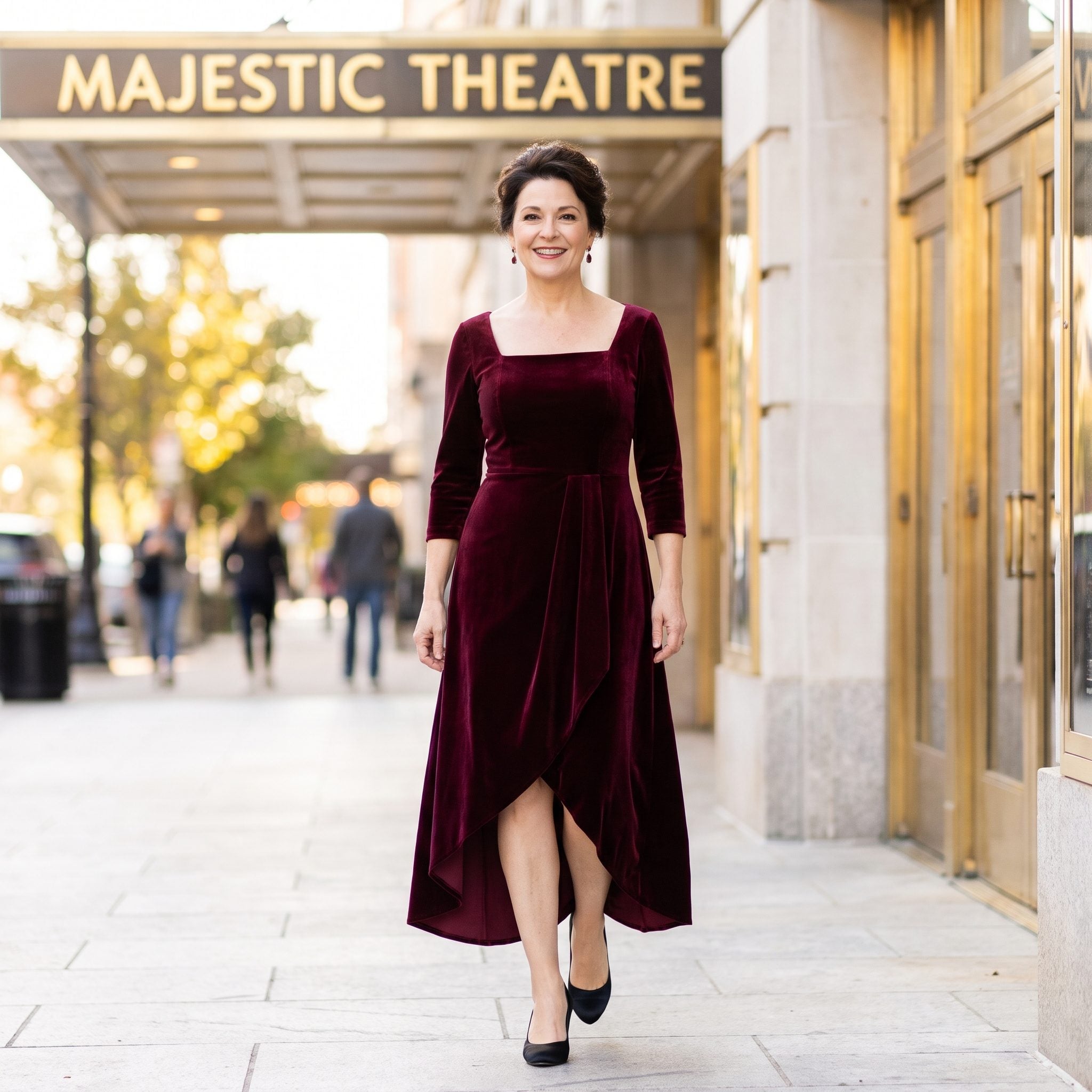 Burgundy Velvet with a Sculpted Front Swag