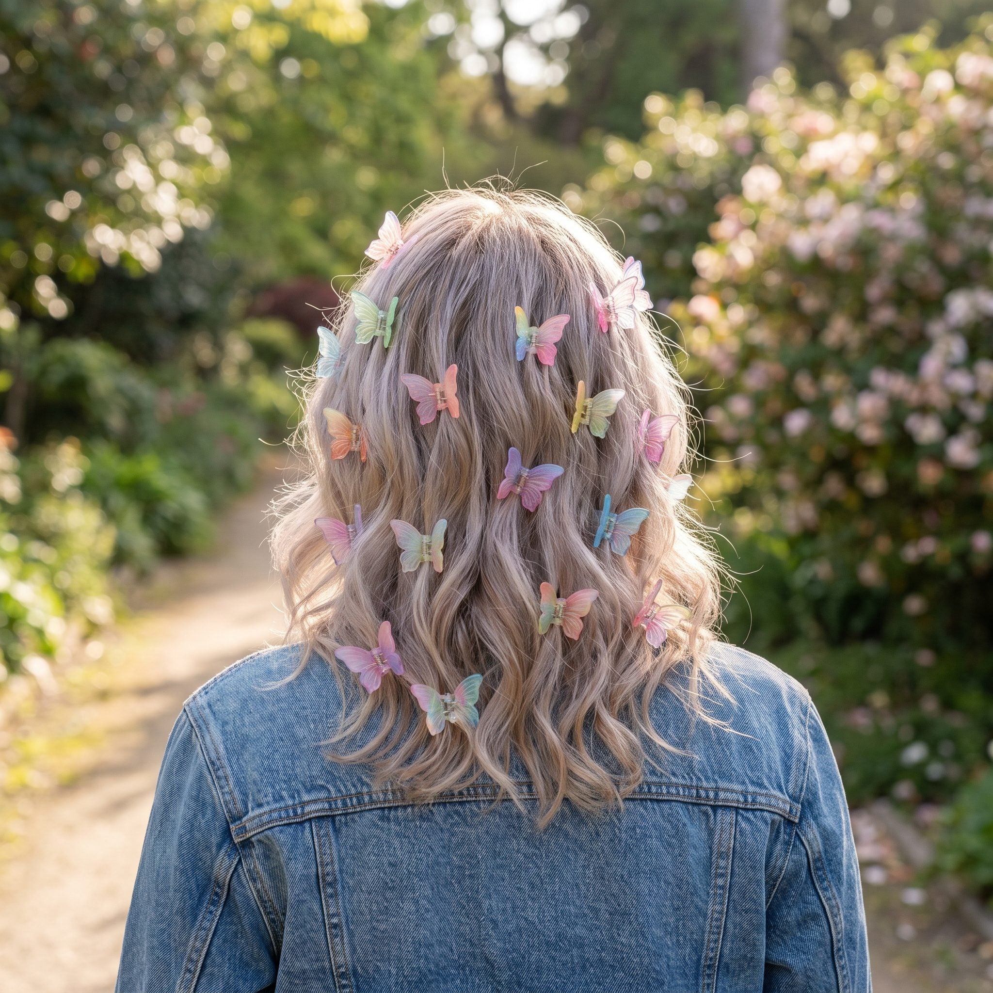 Butterfly Hair Clips Scattered Like Confetti