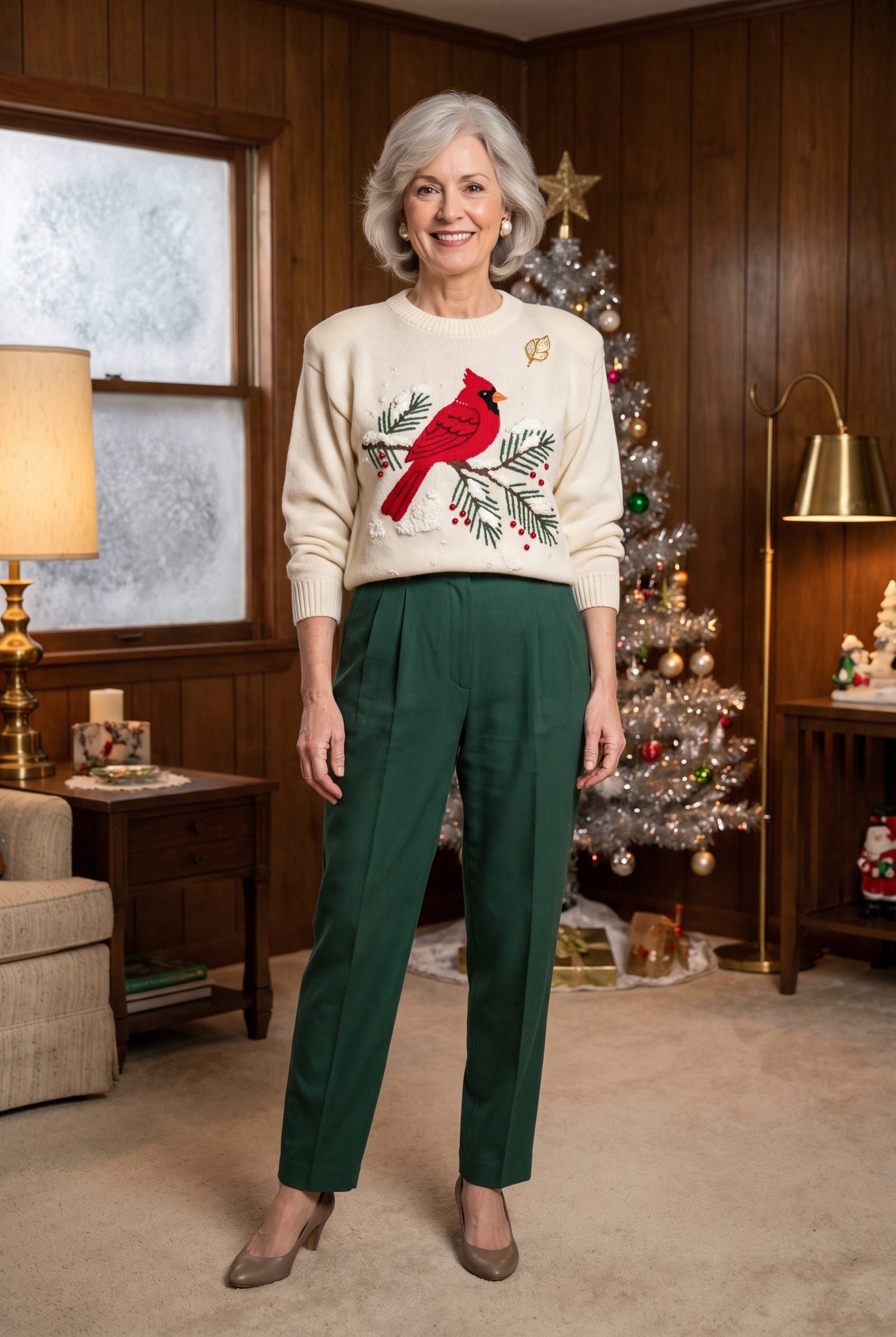 The Cardinal-on-a-Snowy-Branch Sweater