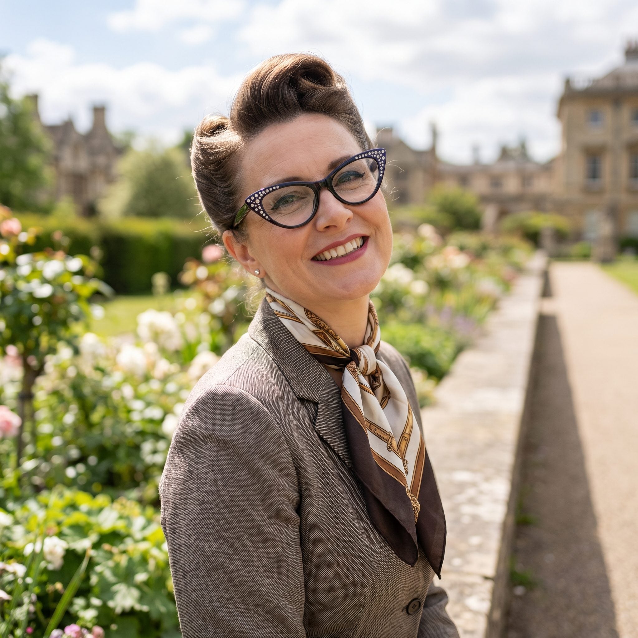 1950s cat-eye eyeglasses with upswept frames