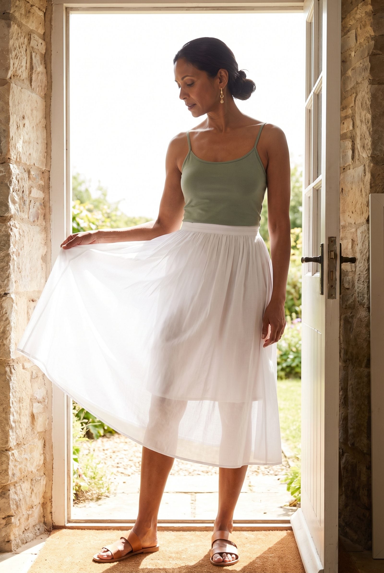 Check Sheer Fabrics in a Doorway, Not at the Mirror