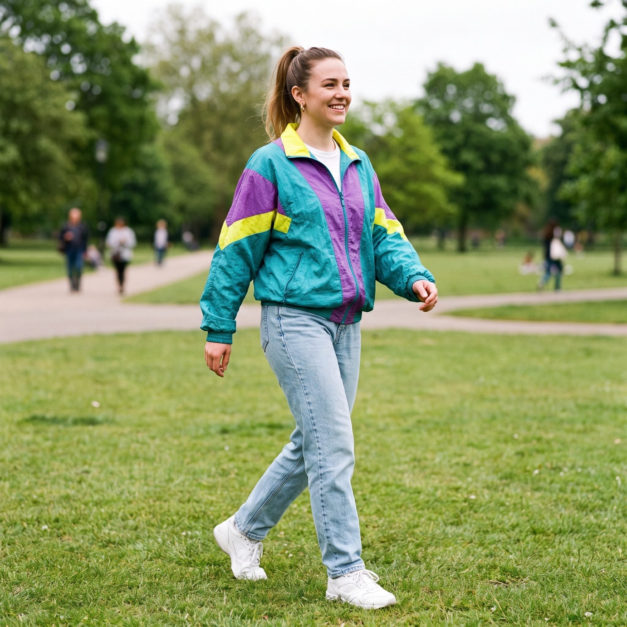 Color-Block Nylon Windbreakers You Tied Around Your Waist