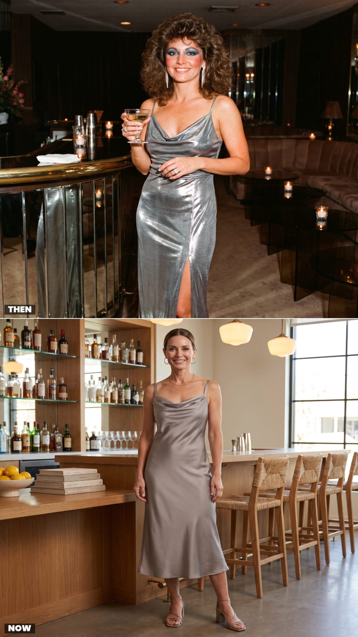 A Cowl-Neck Disco Dress vs. a Refined Satin Cowl Midi