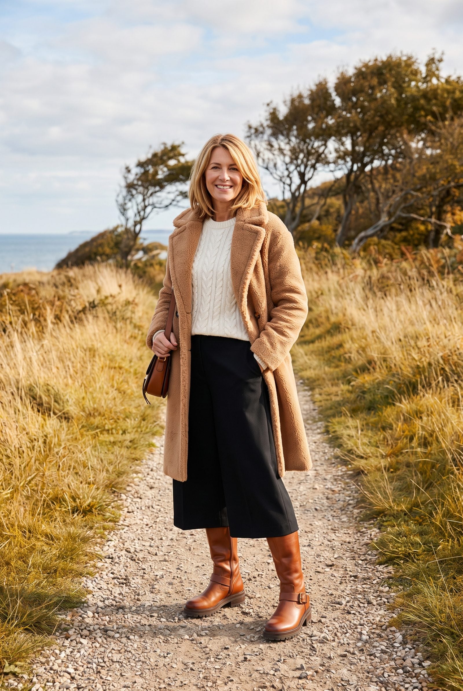 Culottes Ending Just Above Heavy Riding Boots