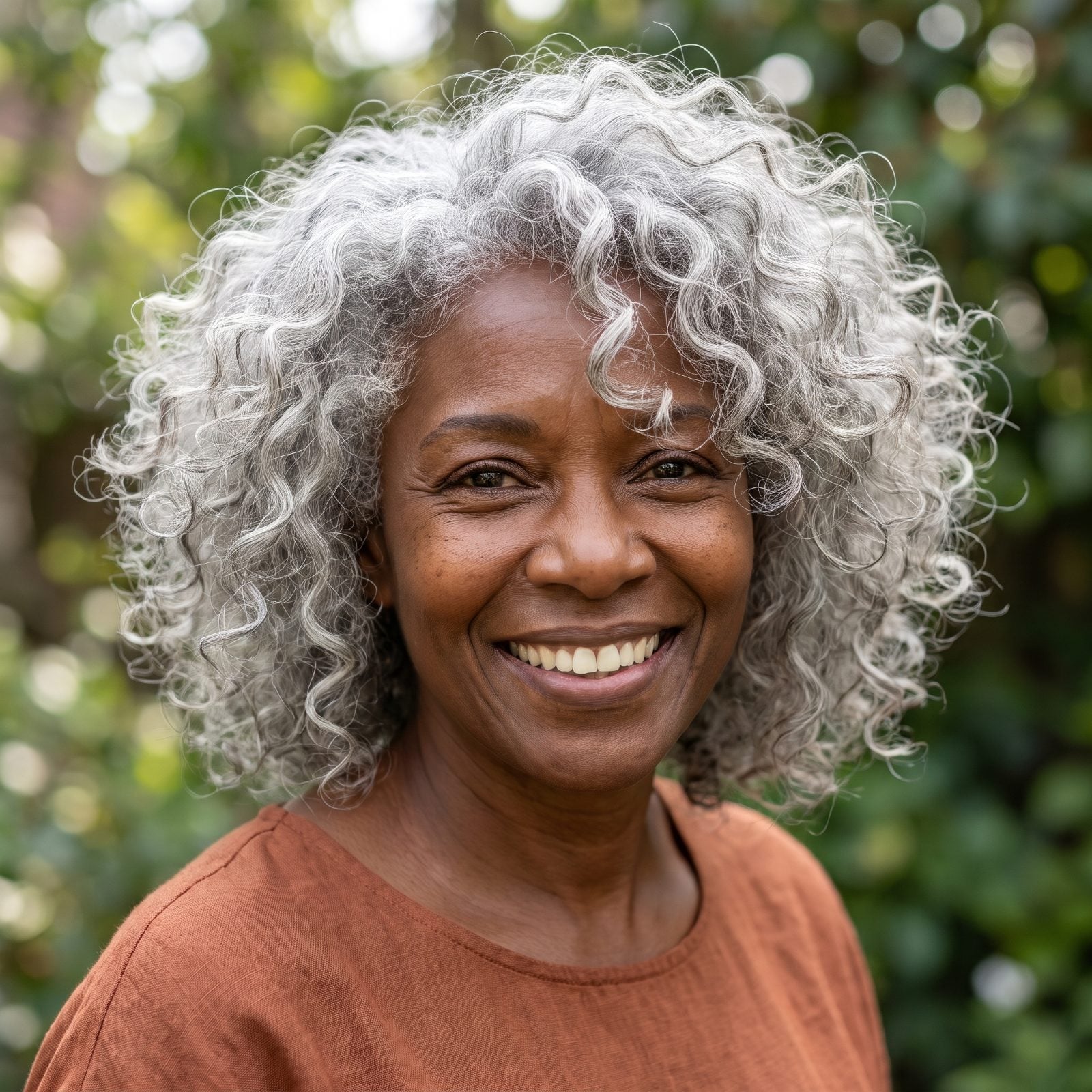 Curly Silver Shag With Lived-In Layers