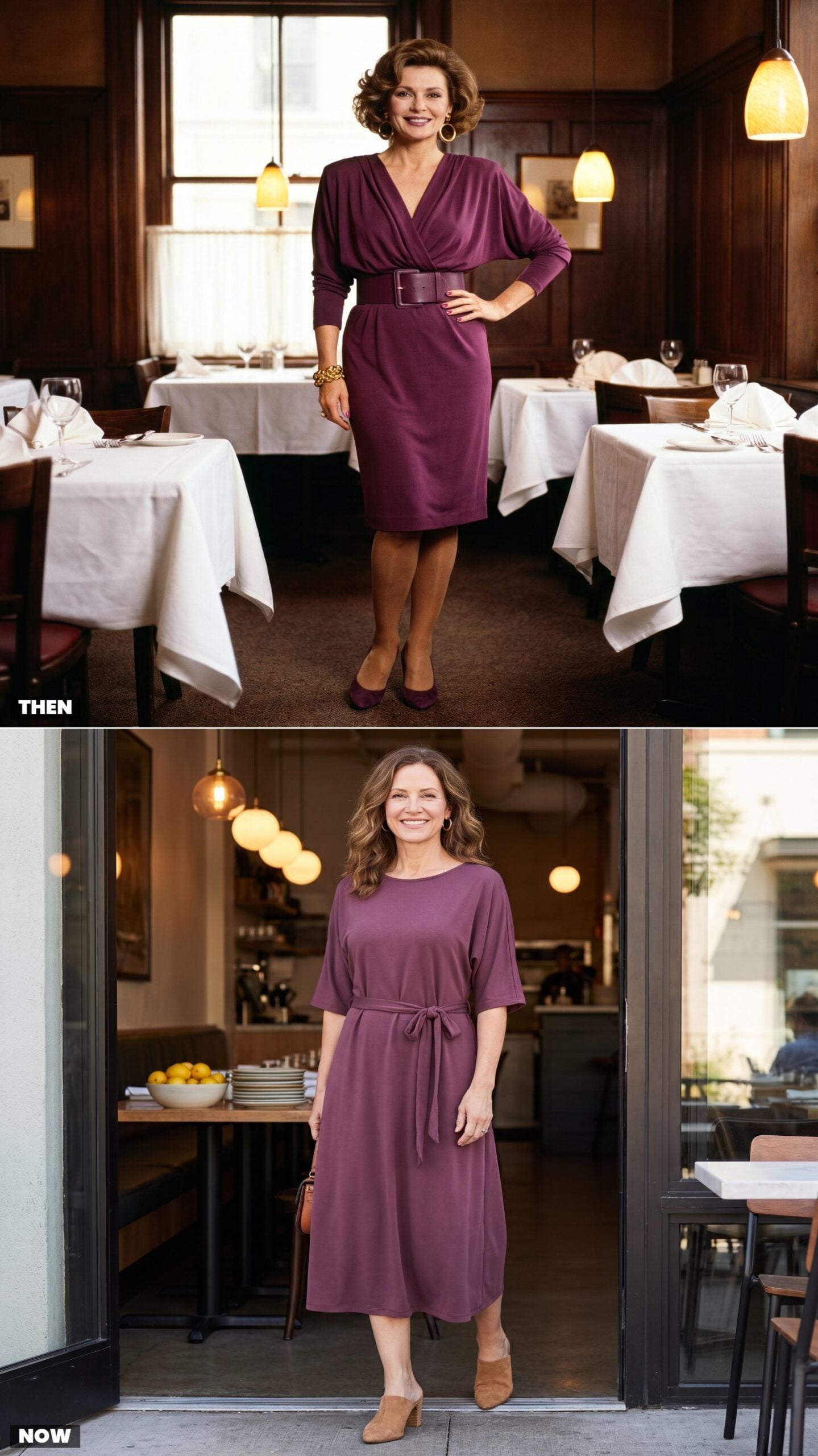 A Dolman-Sleeve Jersey Dress With a Wide Belt vs. a Fluid Belted Midi