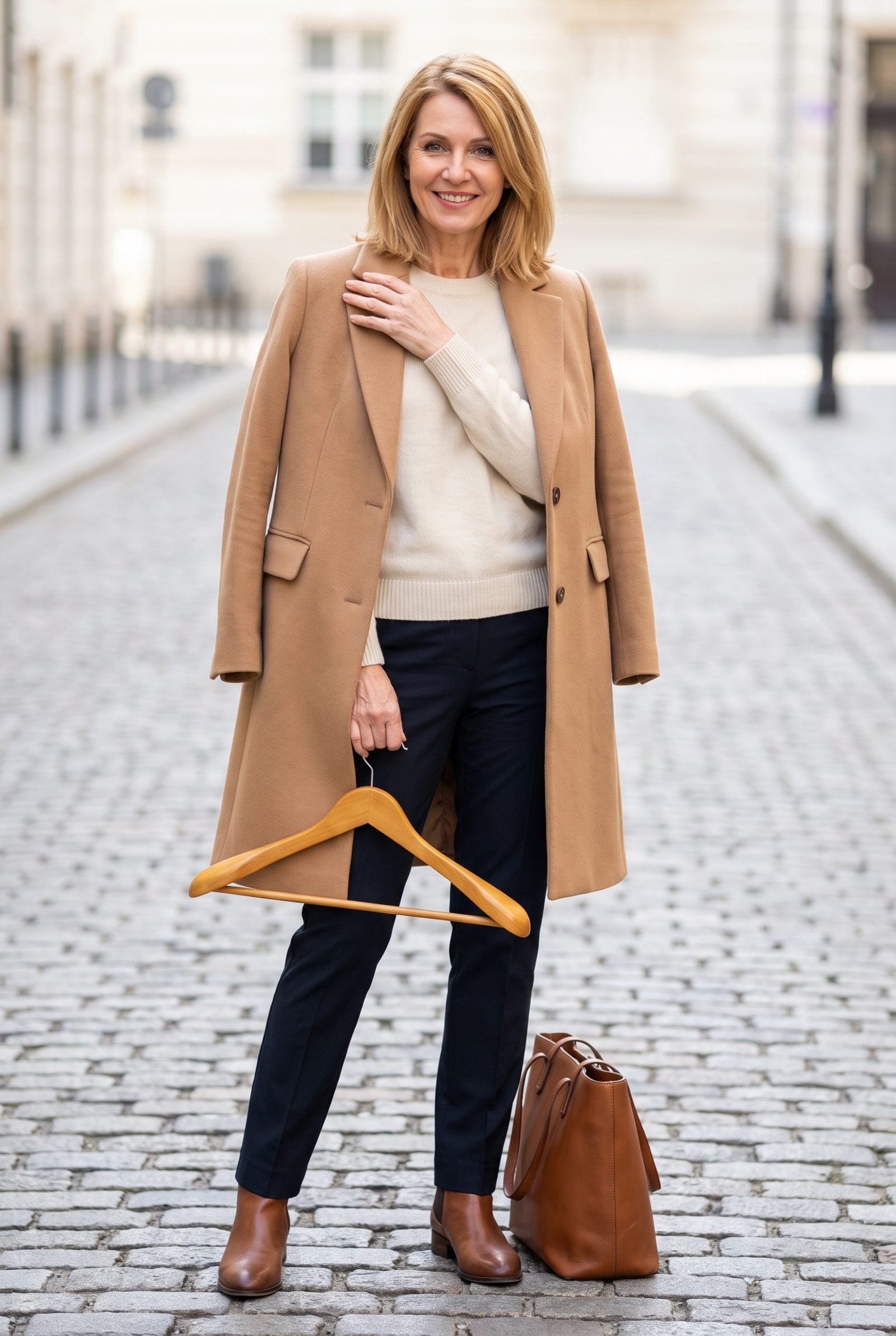 Give Heavy Coats Wide, Rounded Wooden Hangers