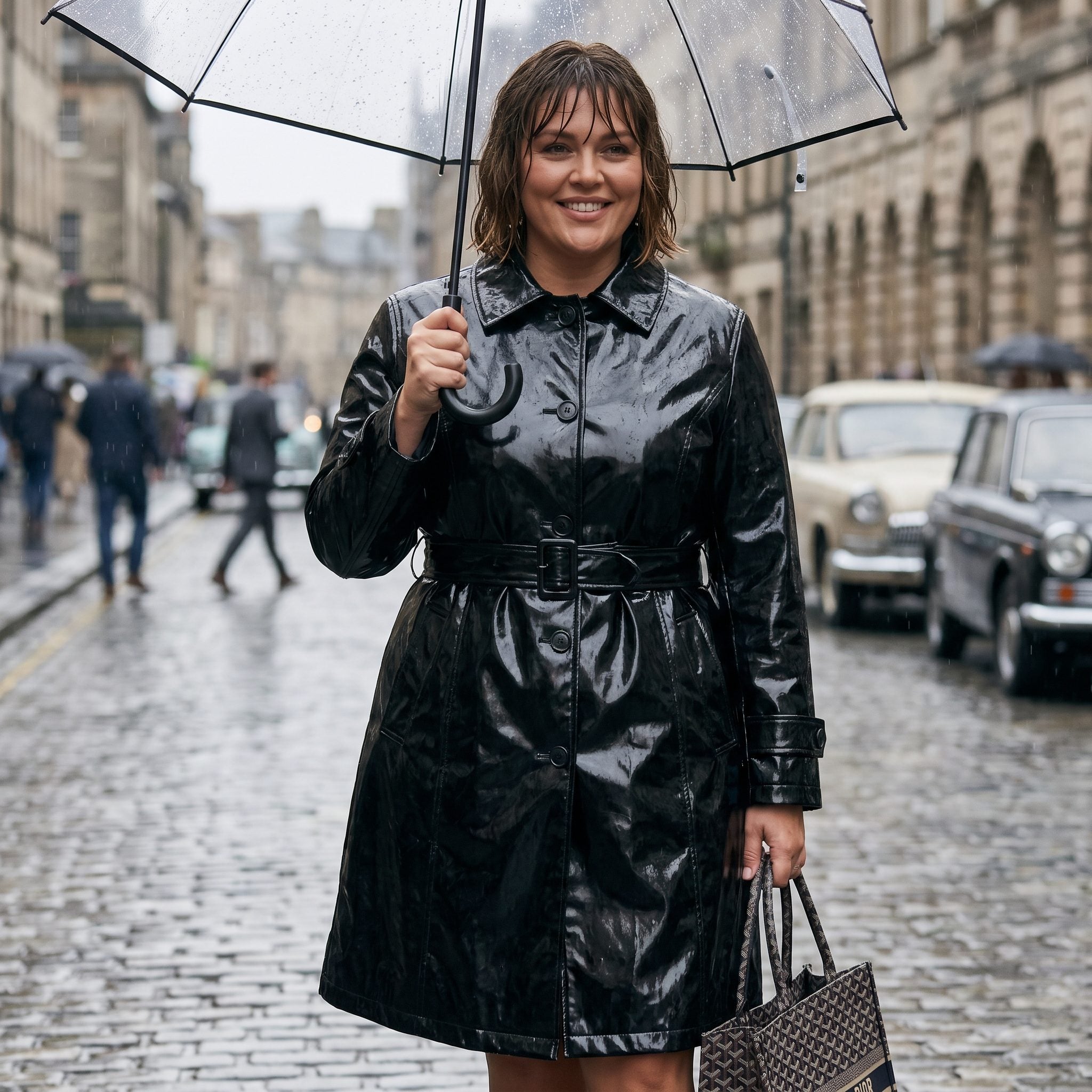 A Glossy PVC Raincoat That Loved the Rain