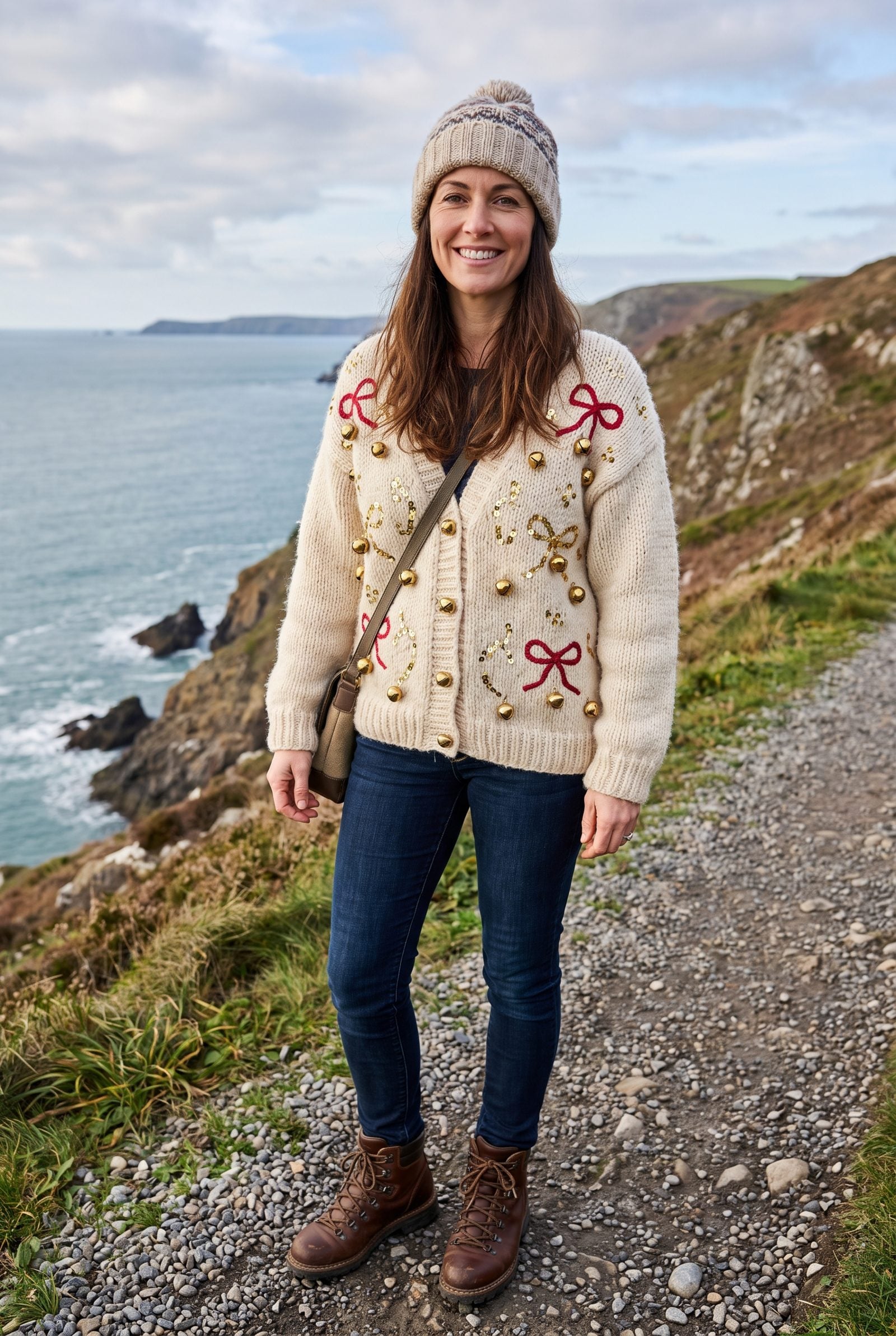 The Gold-Bell Cardigan With Real Jingle Bells