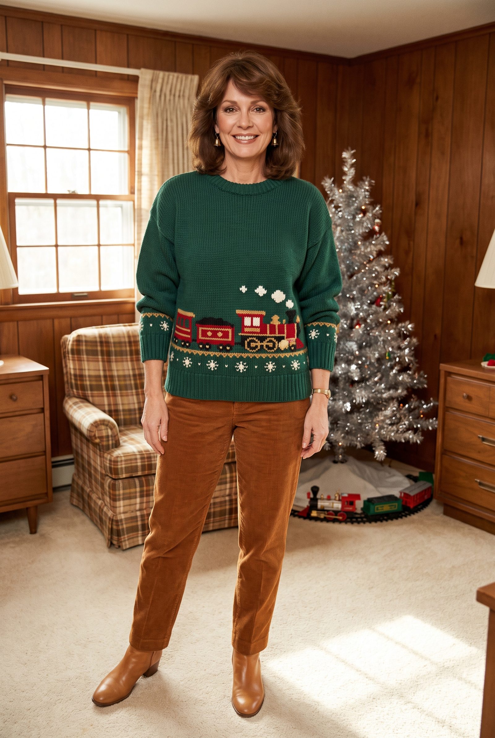 The Holiday Train Circling the Hem Sweater