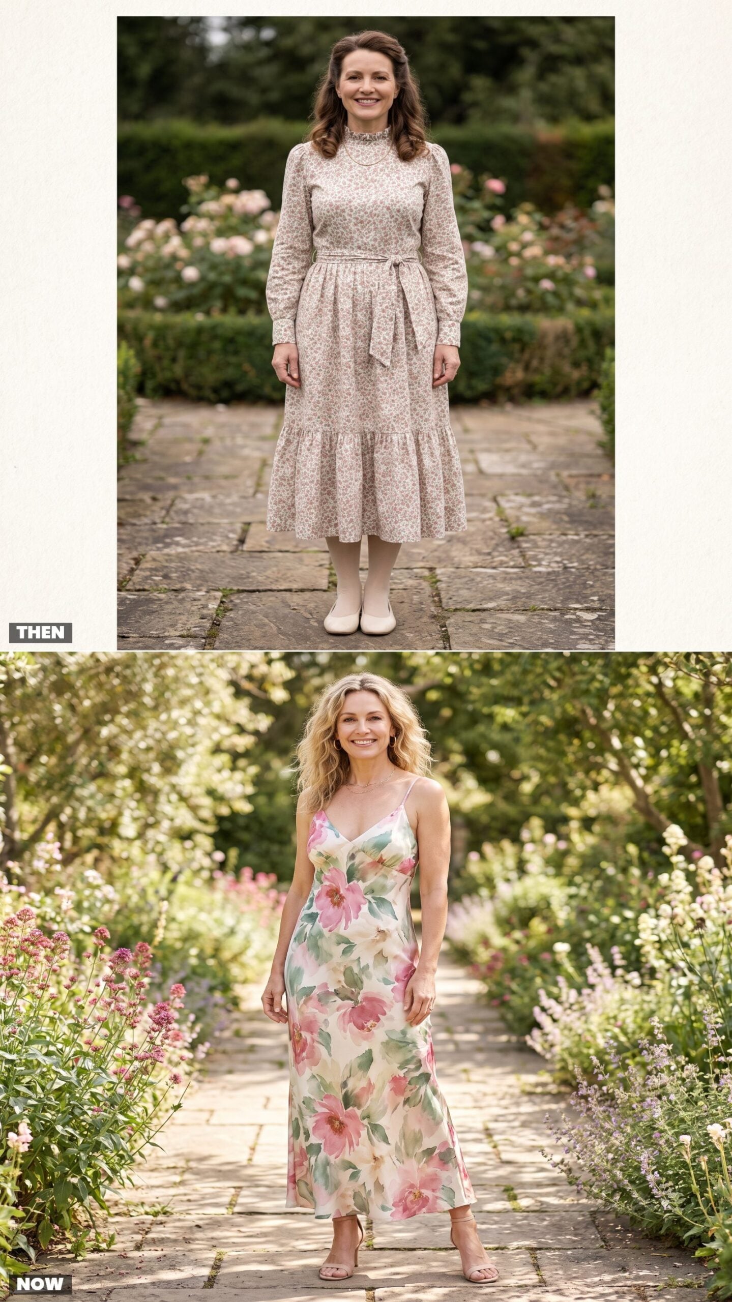 The Laura Ashley-Inspired Garden Dress vs. a Contemporary Botanical Gown