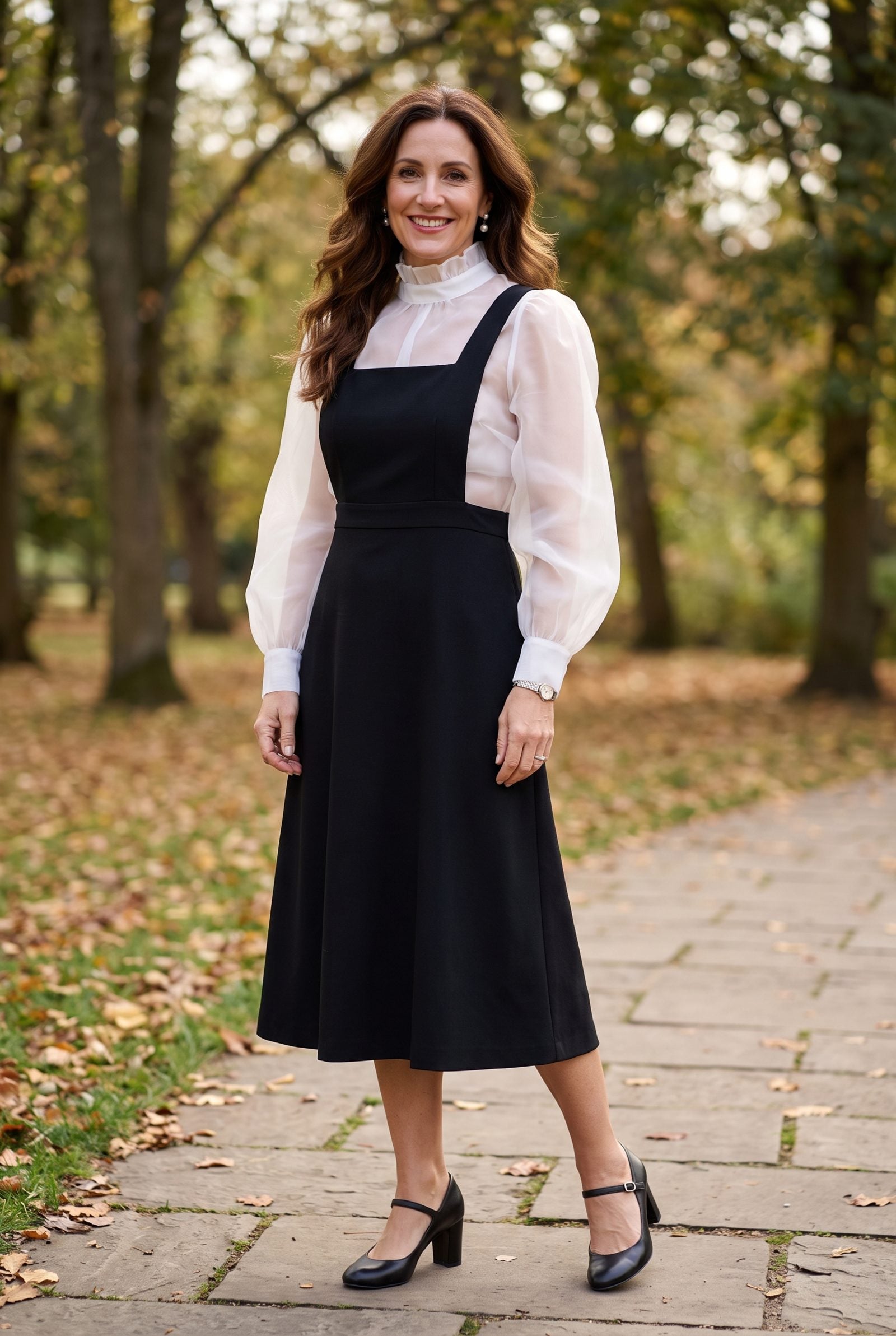 Layer a White Organza Blouse Underneath