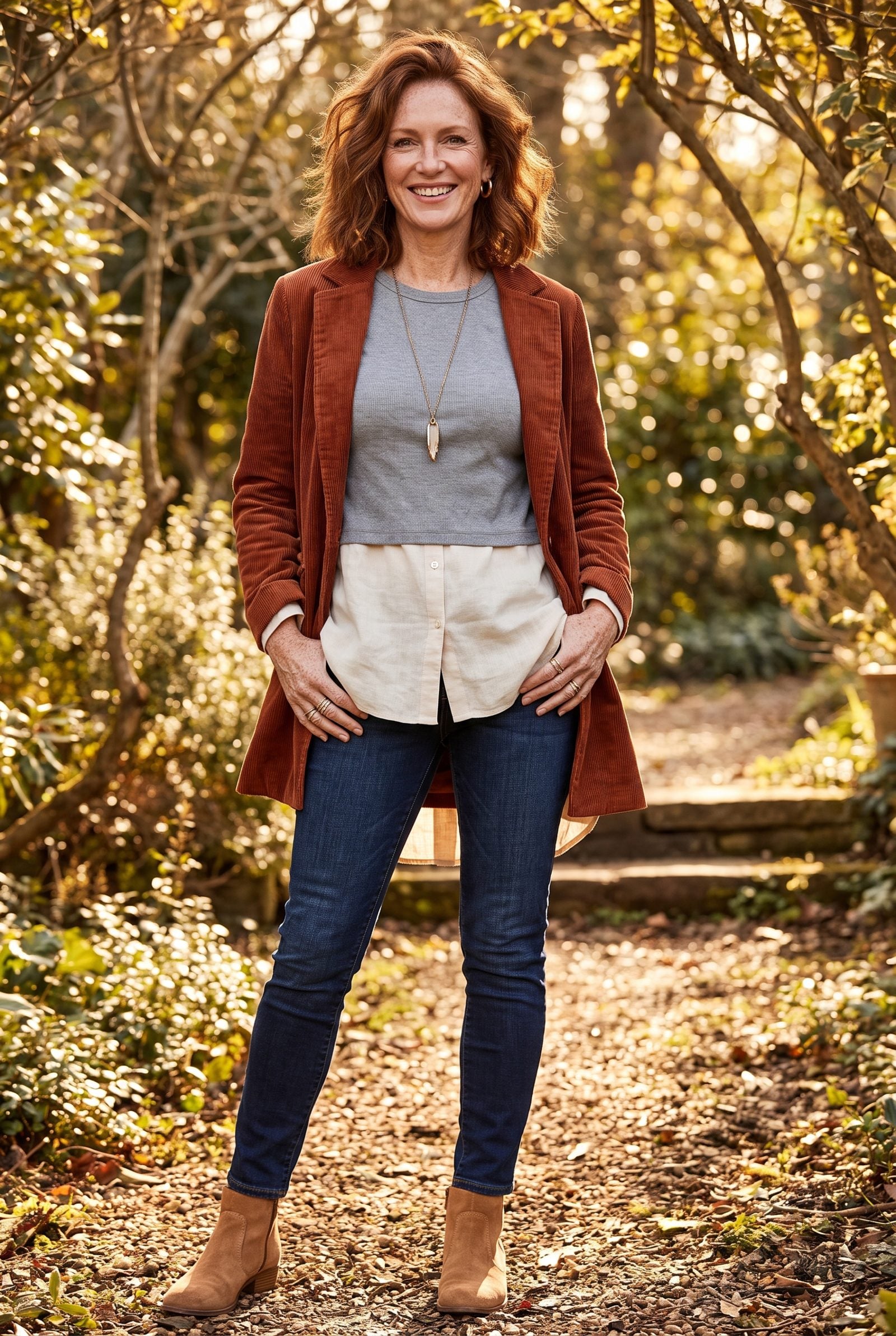 Layered Tops and Jackets Should End at Different Heights