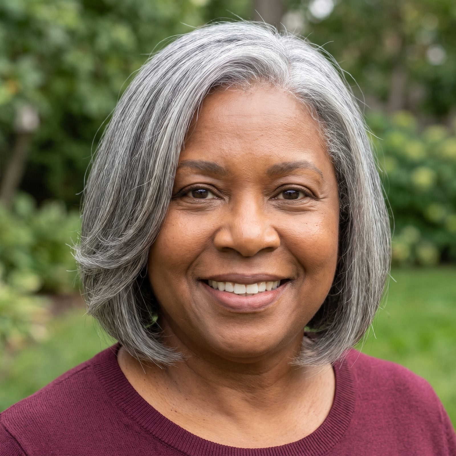 Low-Maintenance Blended Gray Bob