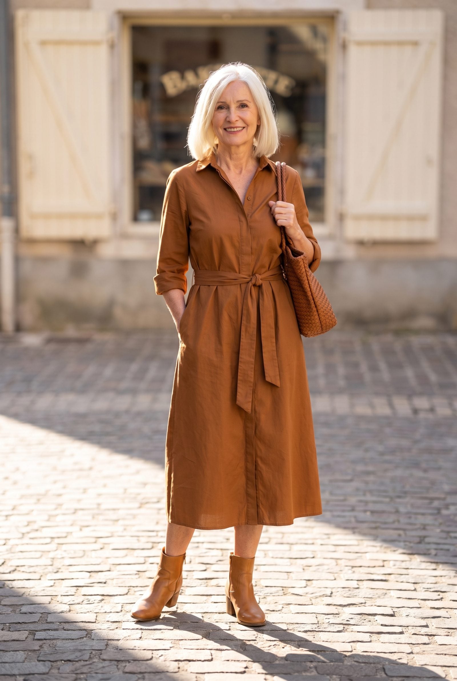 The Midi Shirtdress With a Waist You Can Set Yourself