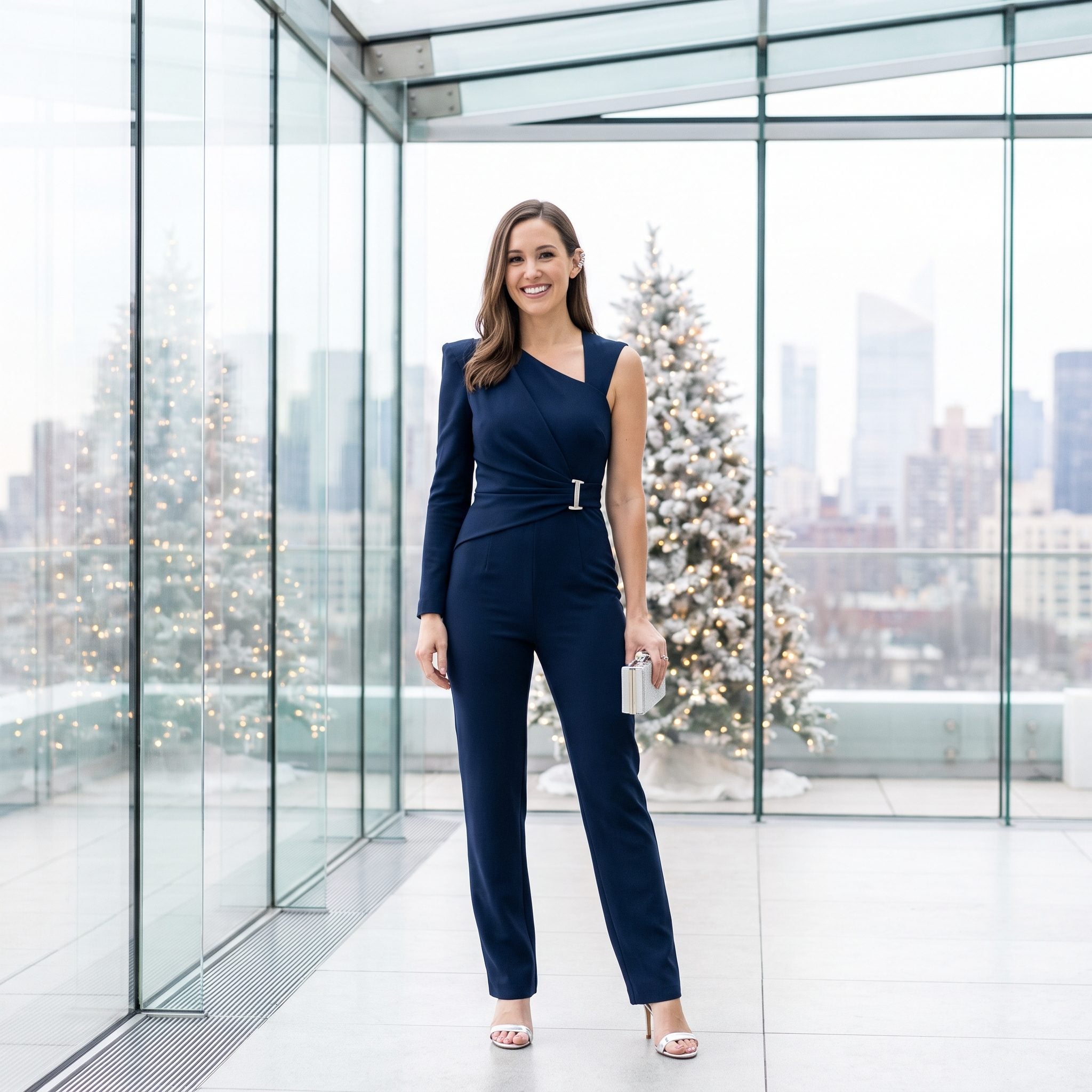 The Midnight-Blue Jumpsuit That Beats a Little Black Dress at Its Own Game