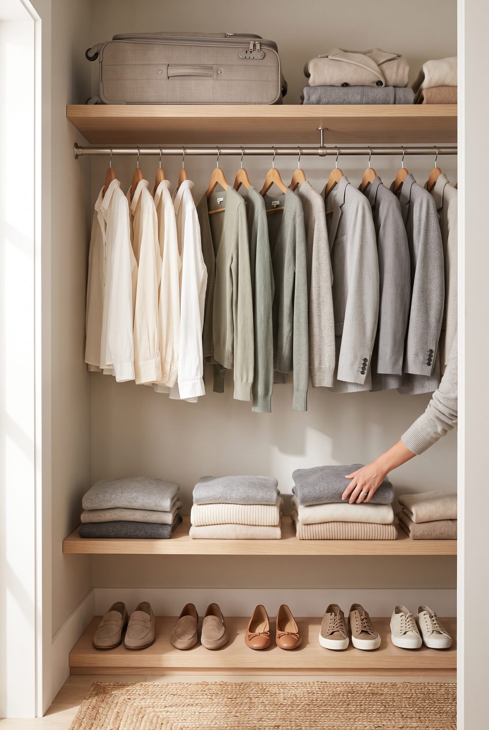 Move Everyday Clothes Between Shoulder and Hip Height