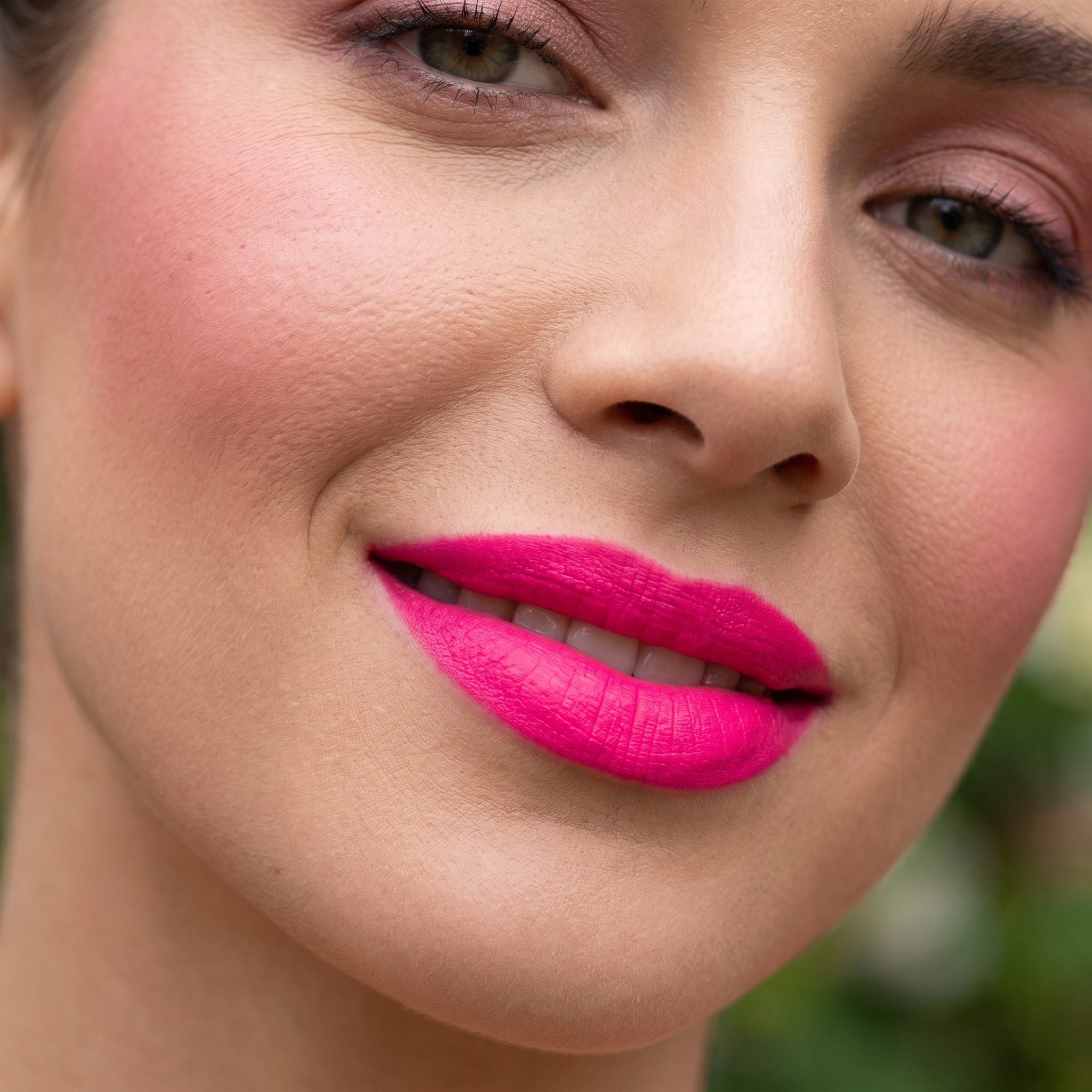 Neon or Bright Pink Lipstick