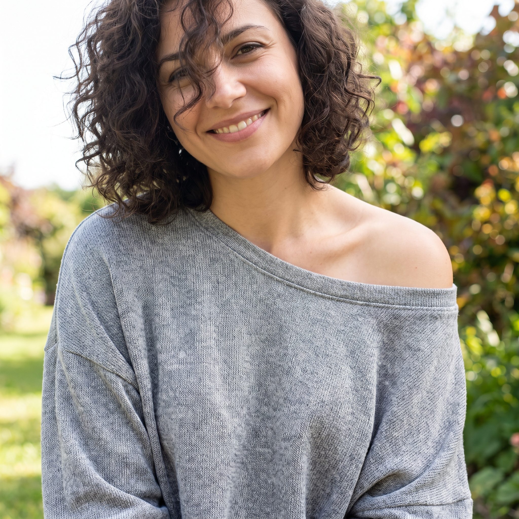 An Off-the-Shoulder Sweatshirt That Never Saw a Gym