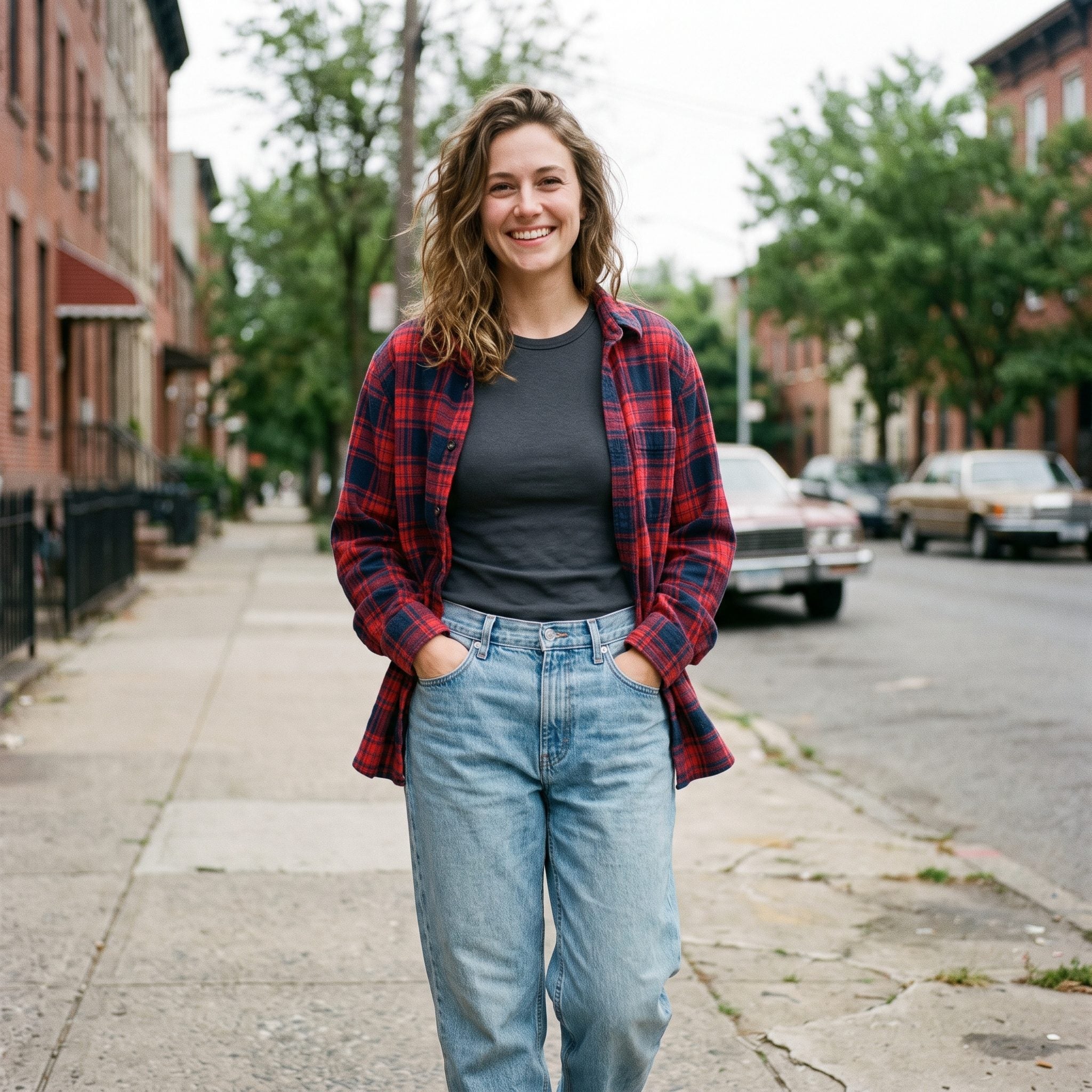 Oversized Flannel Shirts Worn Open Over Everything