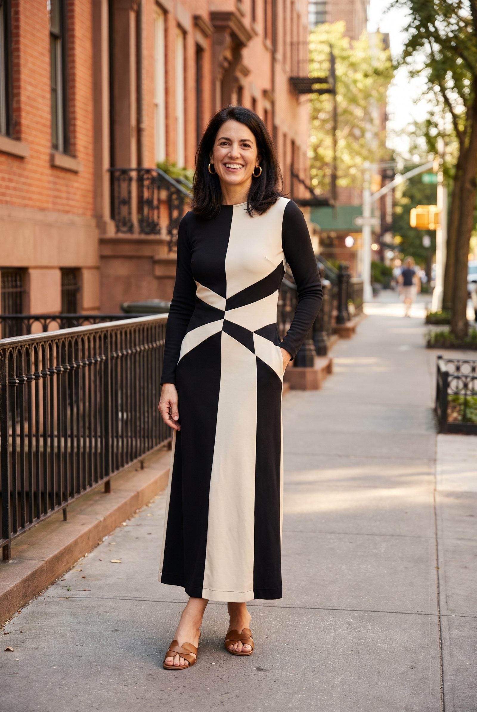 Paganne by Gene Berk, Graphic Jersey Dresses With Prints Placed Around the Body