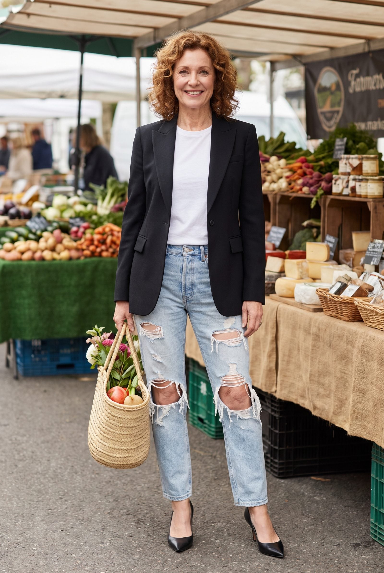 Pairing Heavily Ripped Jeans With a Sharp Tailored Blazer
