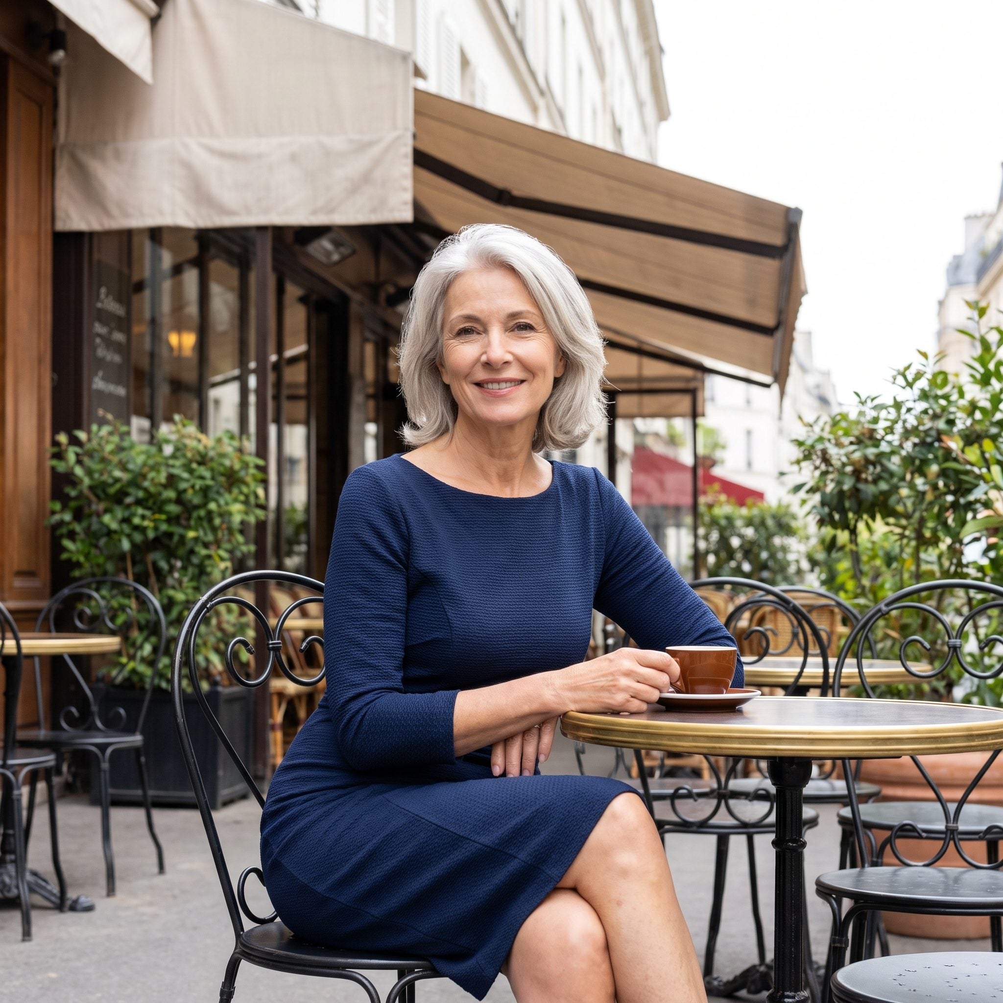 Paris, A Navy Dress for a Bistro Evening