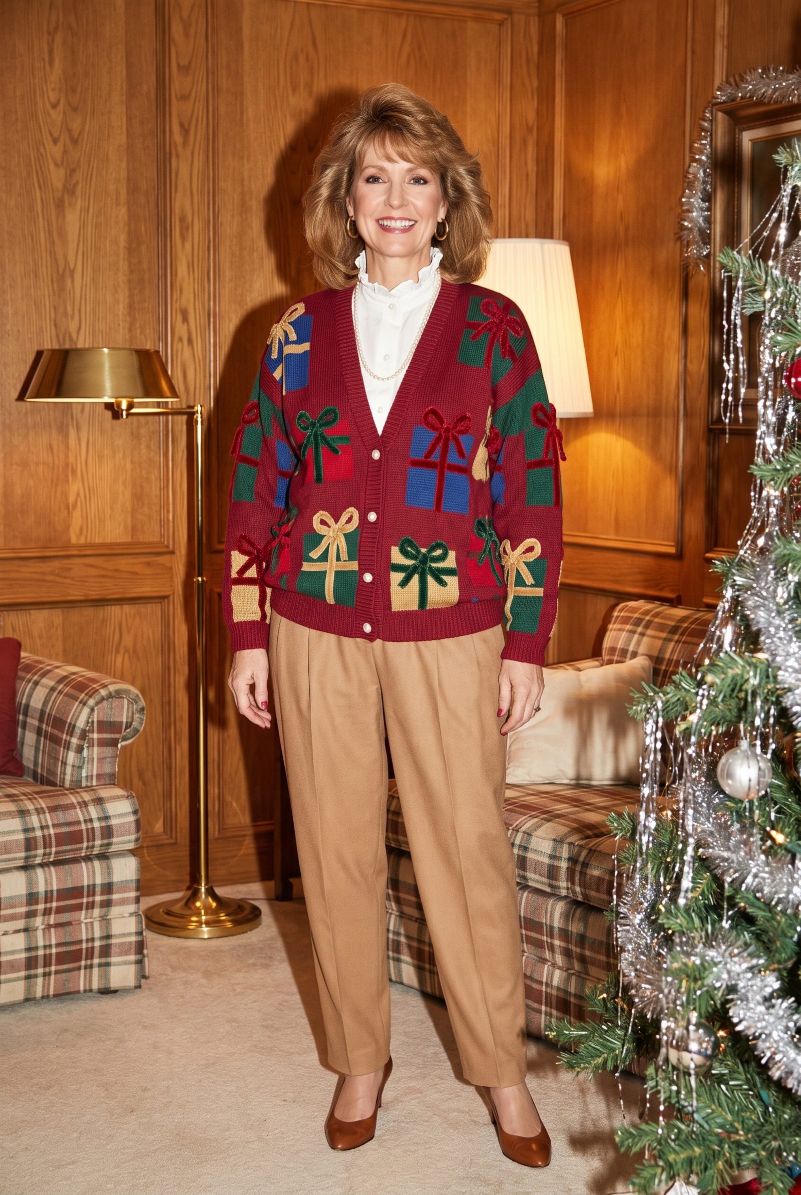The Patchwork Christmas Present Cardigan