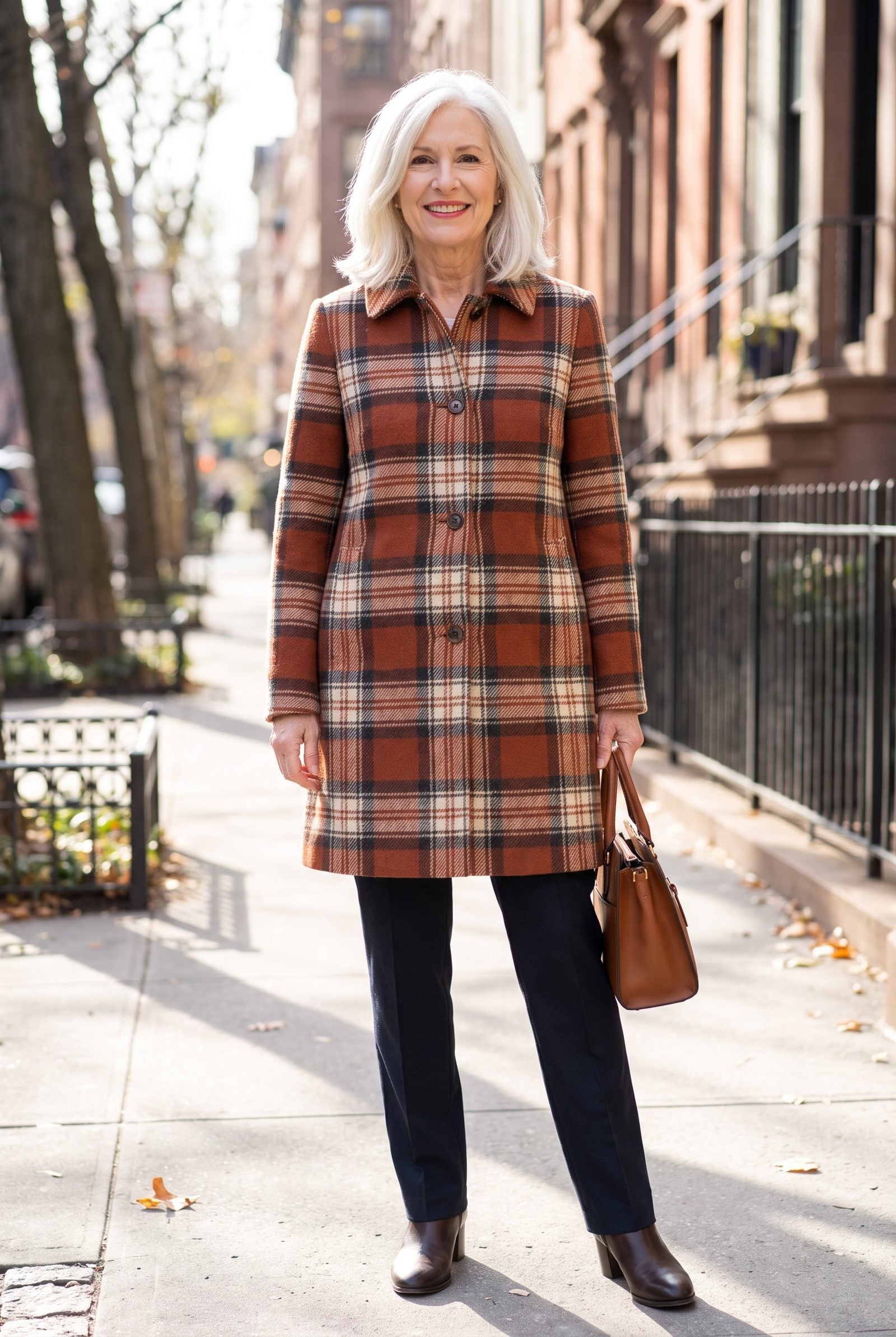 Plaids Aligned Precisely Across the Front Closure