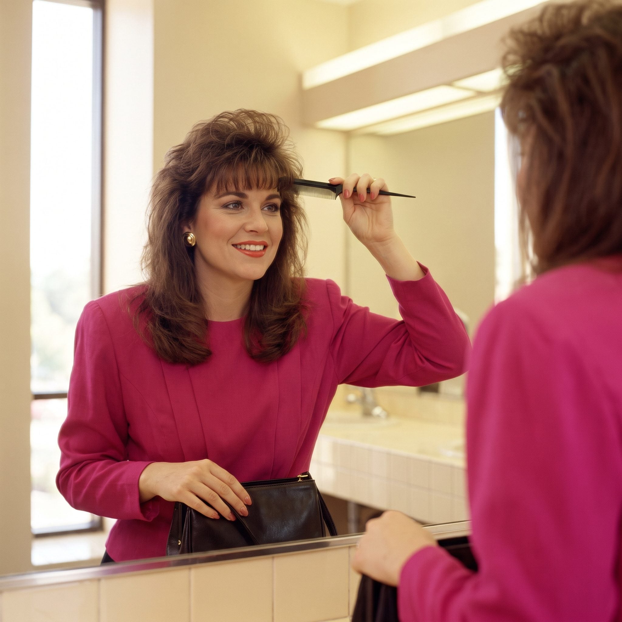 A Pocket Teasing Comb for Rebuilding Bangs on the Fly