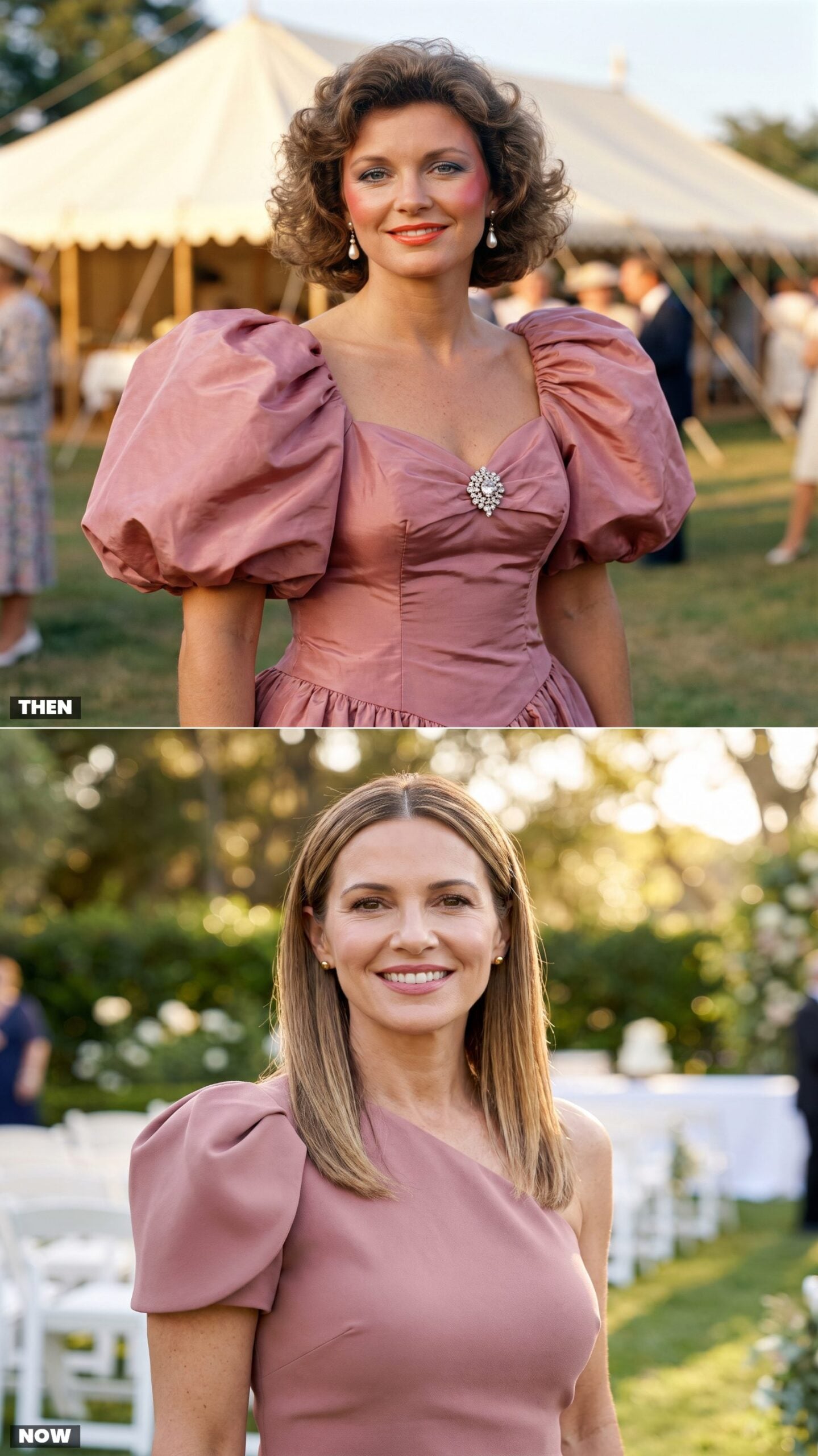 Puffed Taffeta Sleeves in 1985 vs. Sculptural Statement Sleeves Now