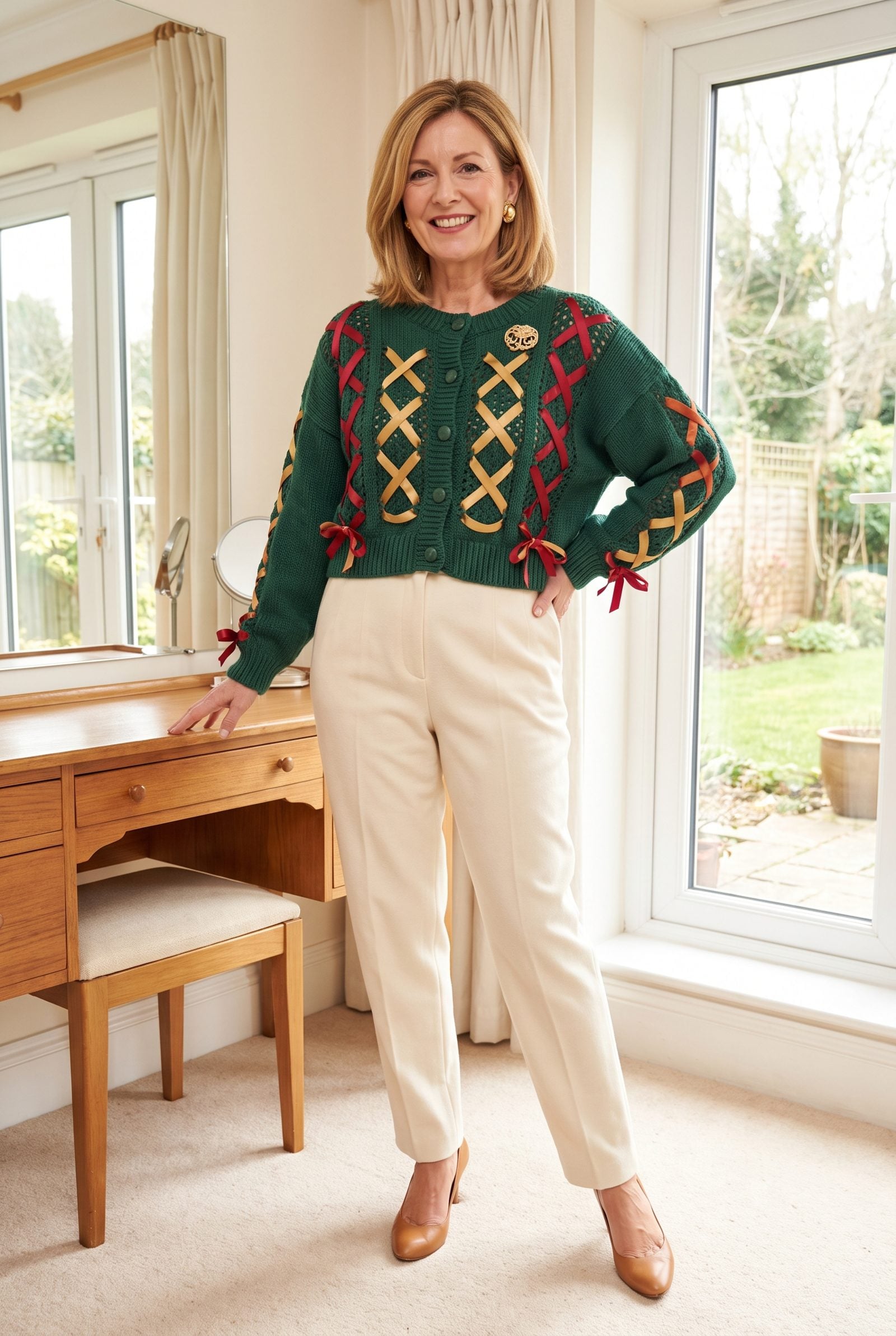 The Ribbon-Woven Holiday Cardigan