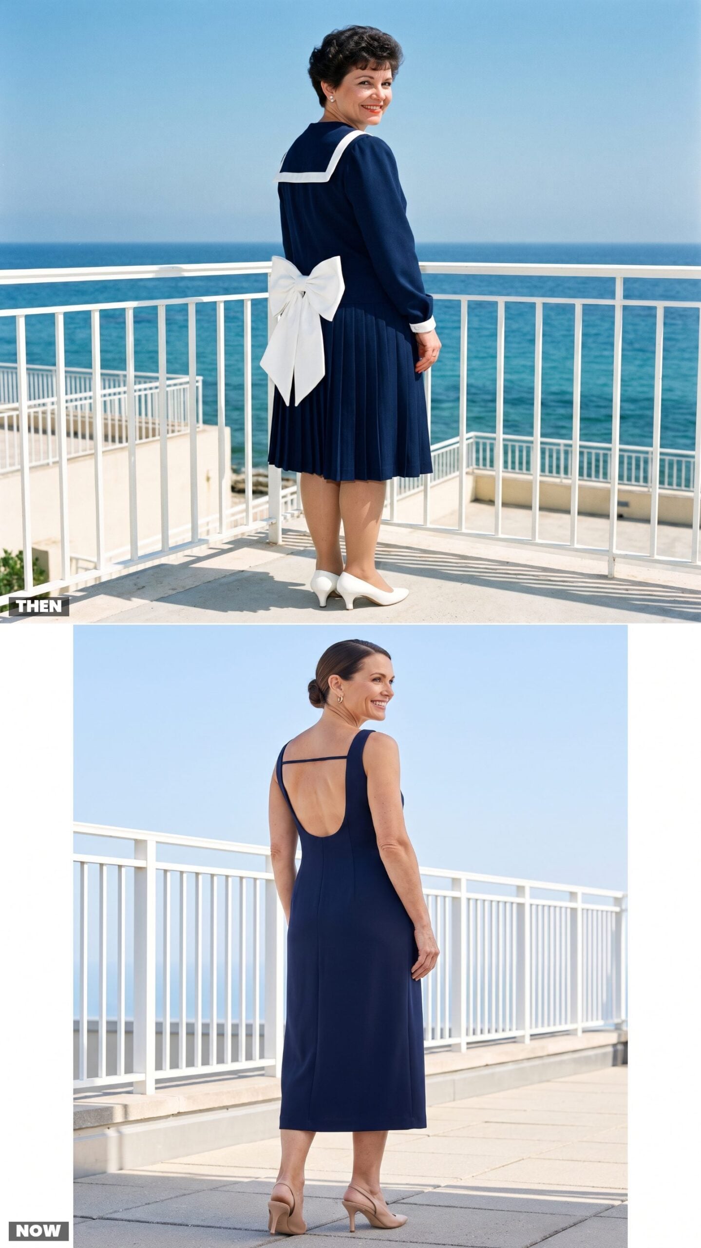 A Sailor-Bow Back Dress vs. a Minimal Open-Back Midi